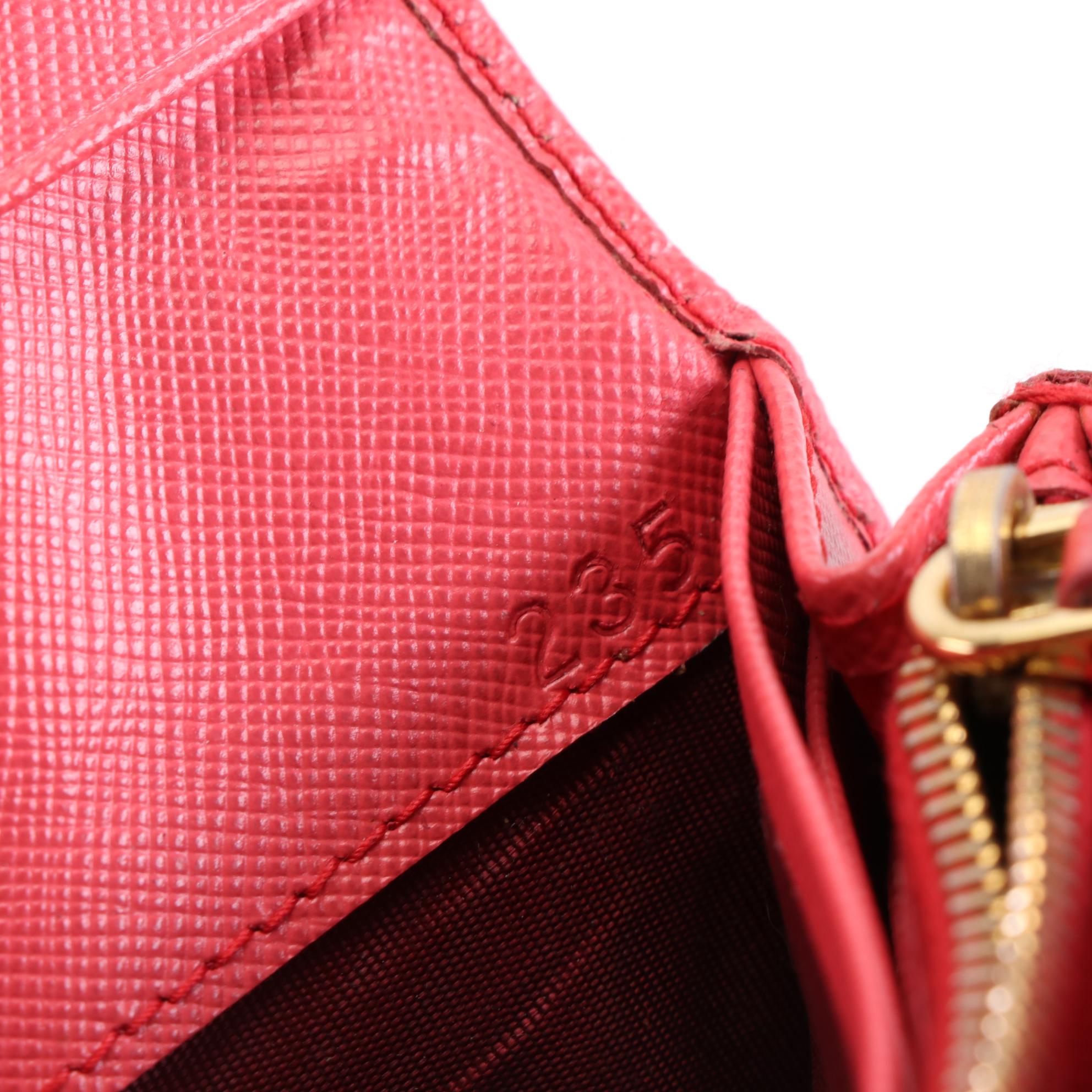 Prada Saffiano Leather Continental Wallet with Box