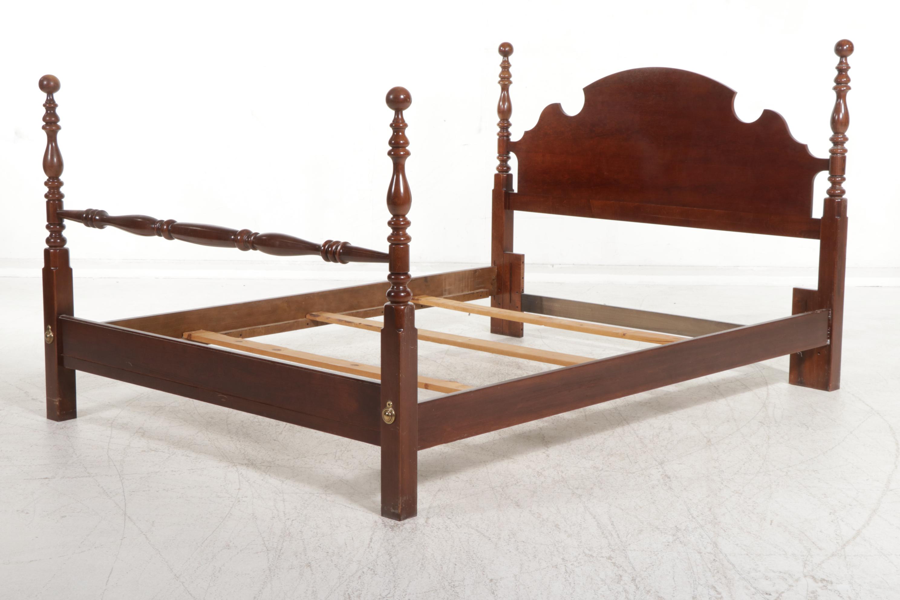 Thomasville "Winston Court" Cherry Four-Piece Bedroom Suite, 1990s