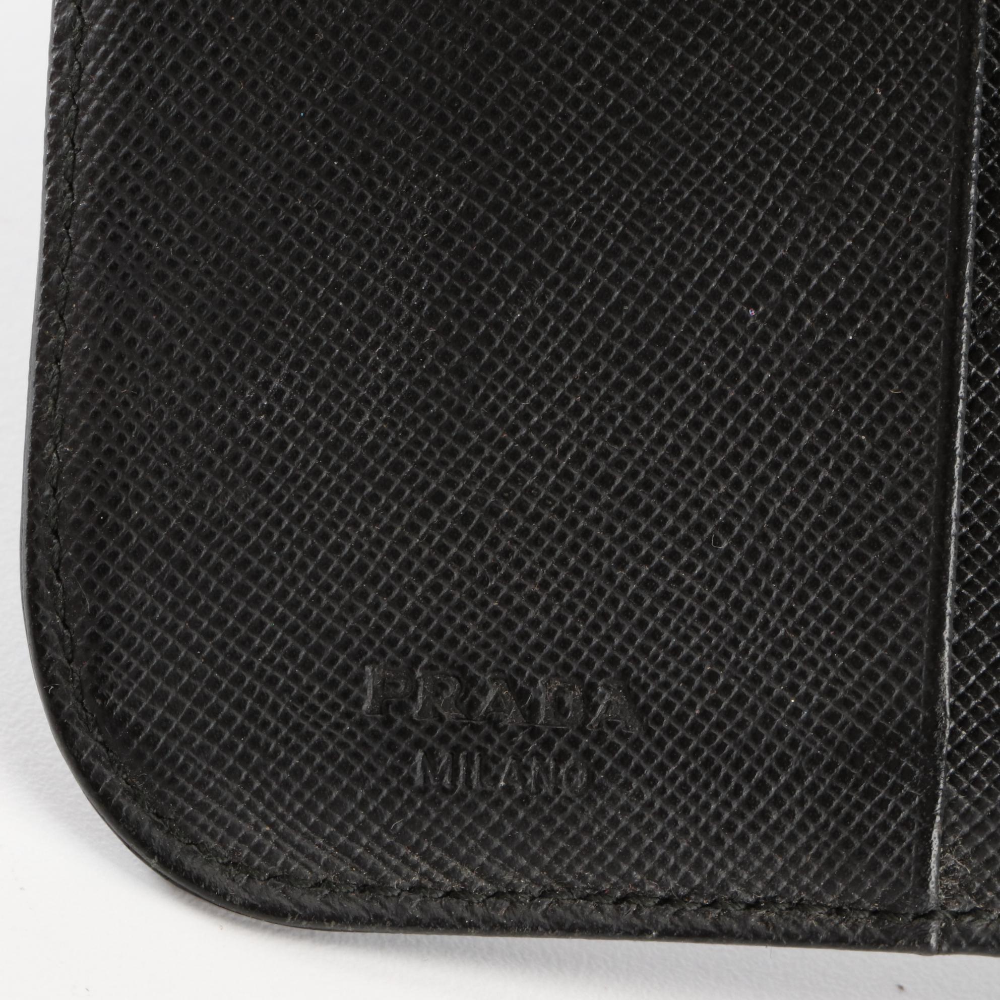 Prada Zippy Compact Wallet in Saffiano Leather with Box