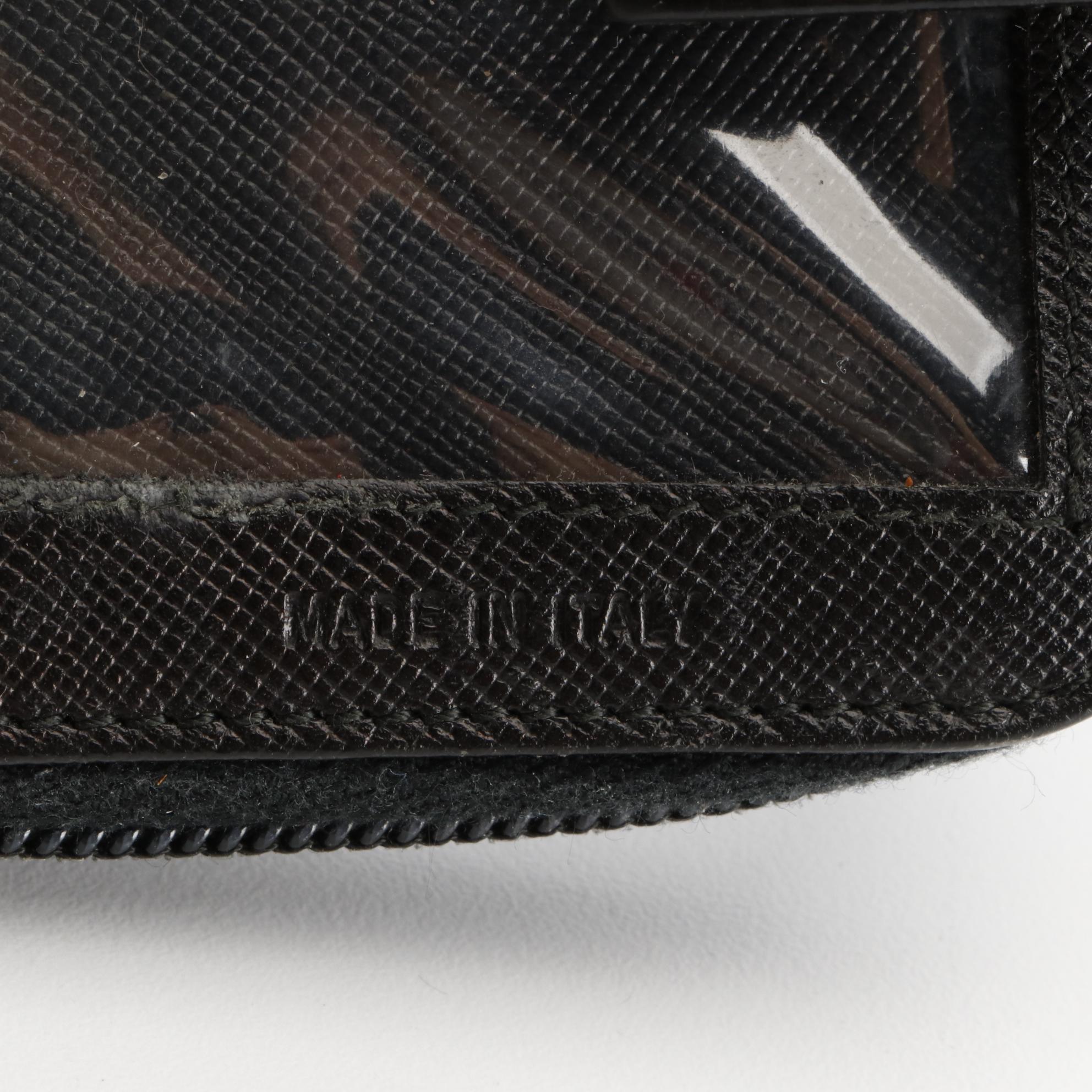 Prada Zippy Compact Wallet in Saffiano Leather with Box