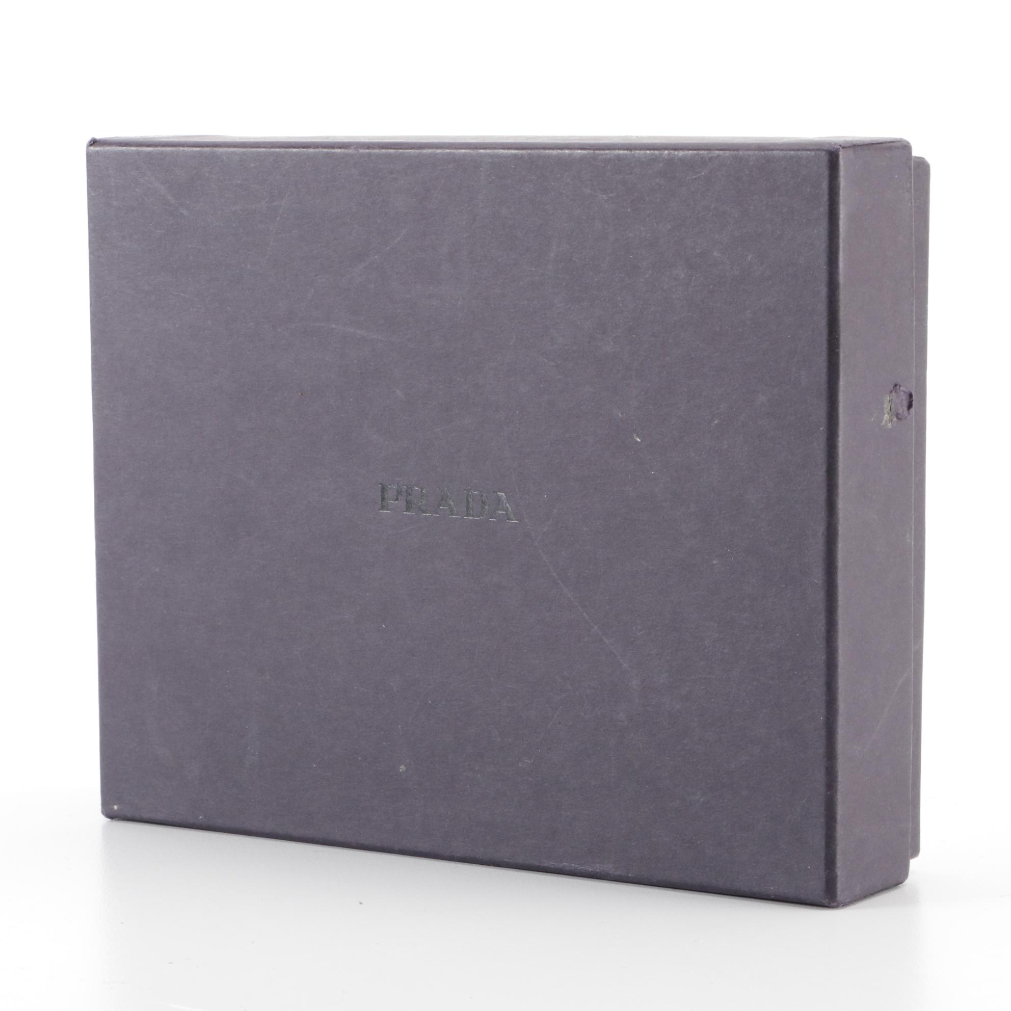 Prada Zippy Compact Wallet in Saffiano Leather with Box