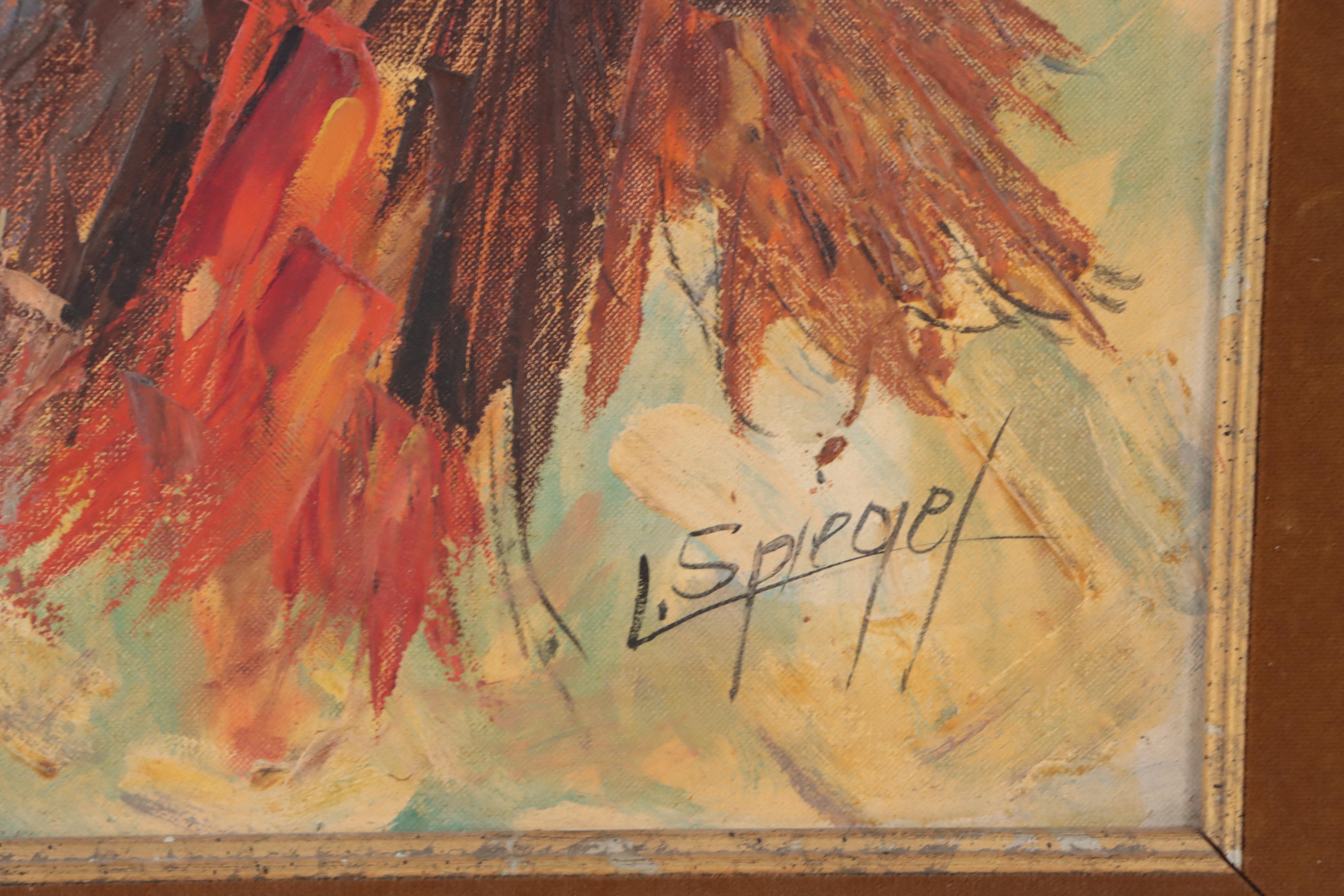 Louis Spiegel Double Clown Portrait Oil Painting