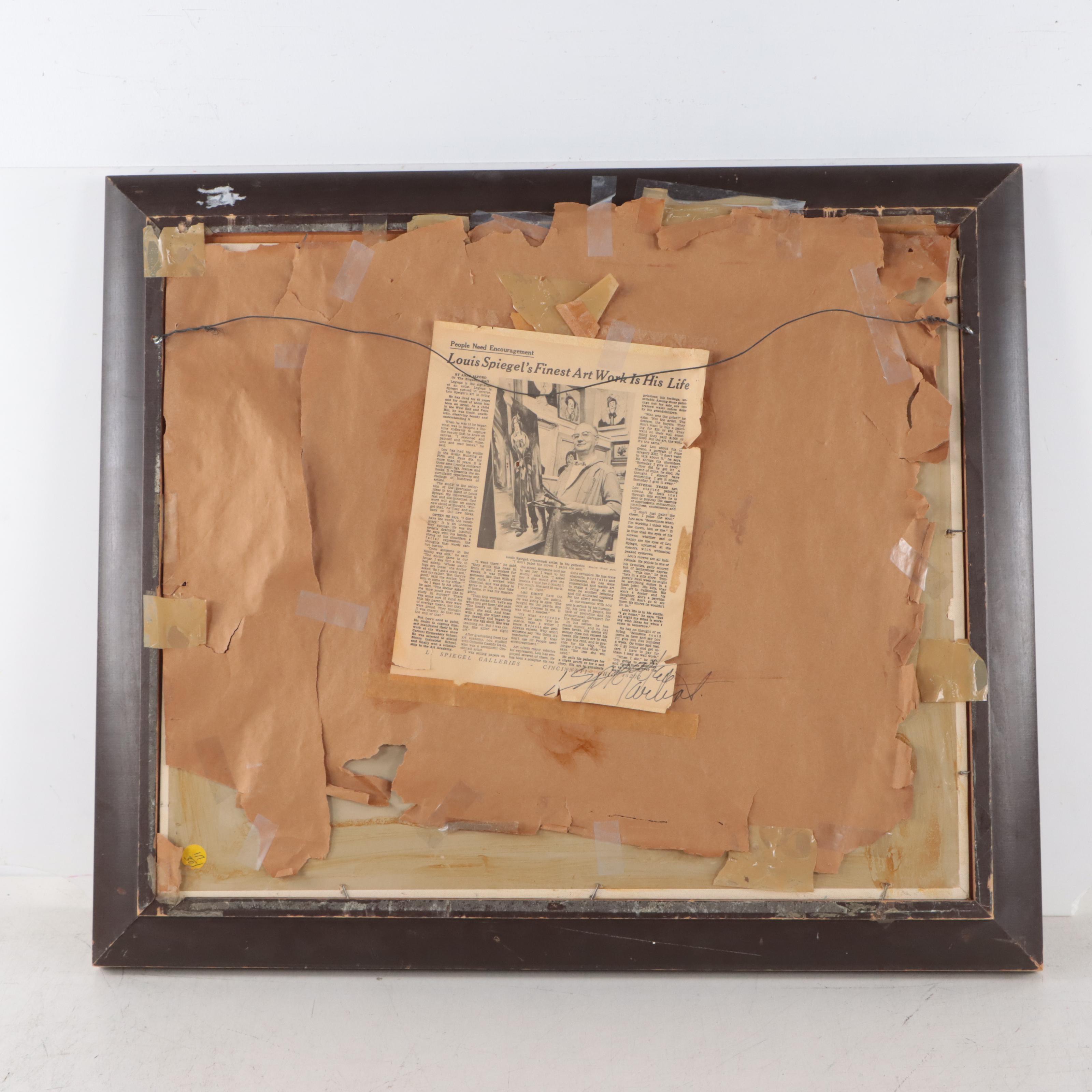 Louis Spiegel Double Clown Portrait Oil Painting