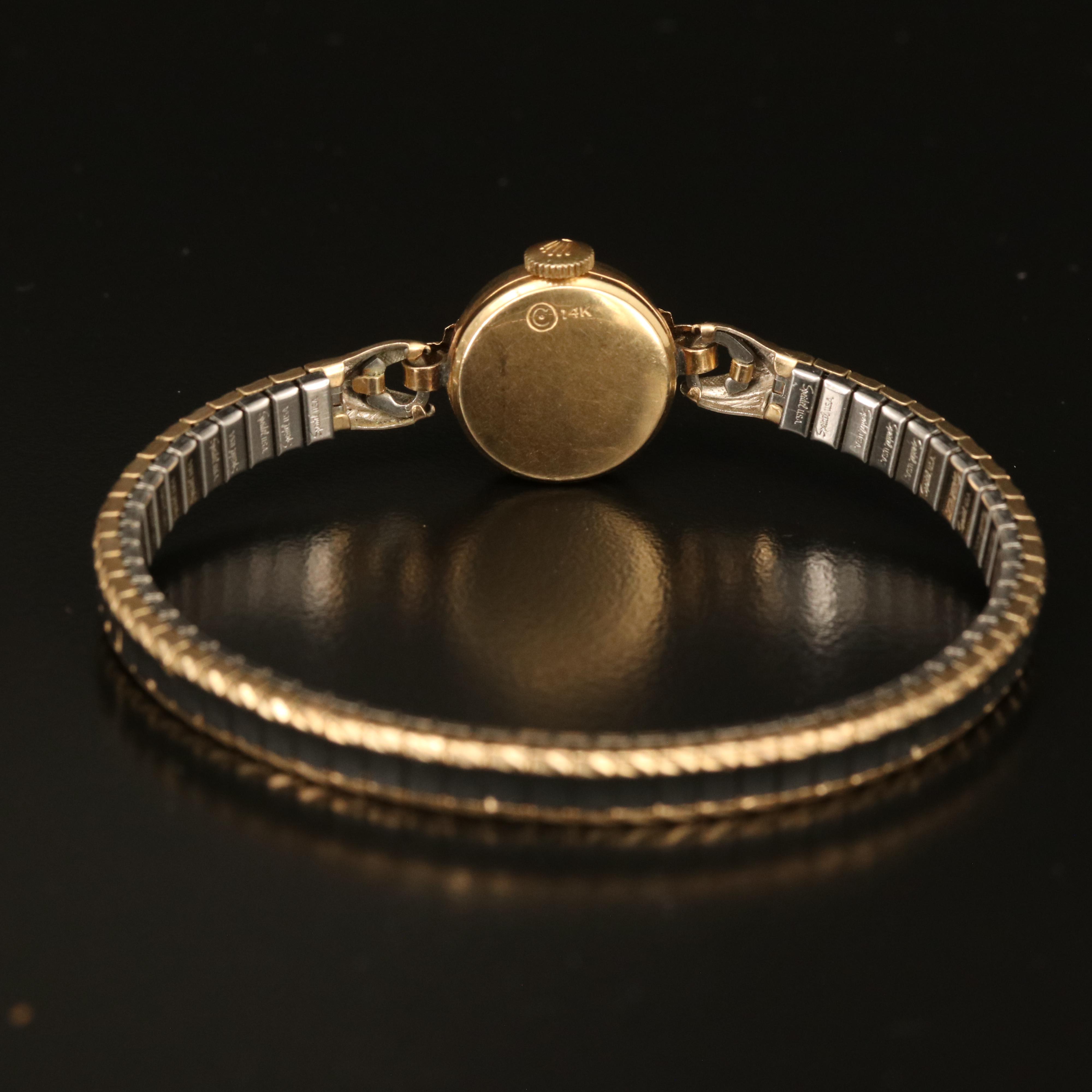 Vintage Solar Watch Co. 14K Swiss Watch