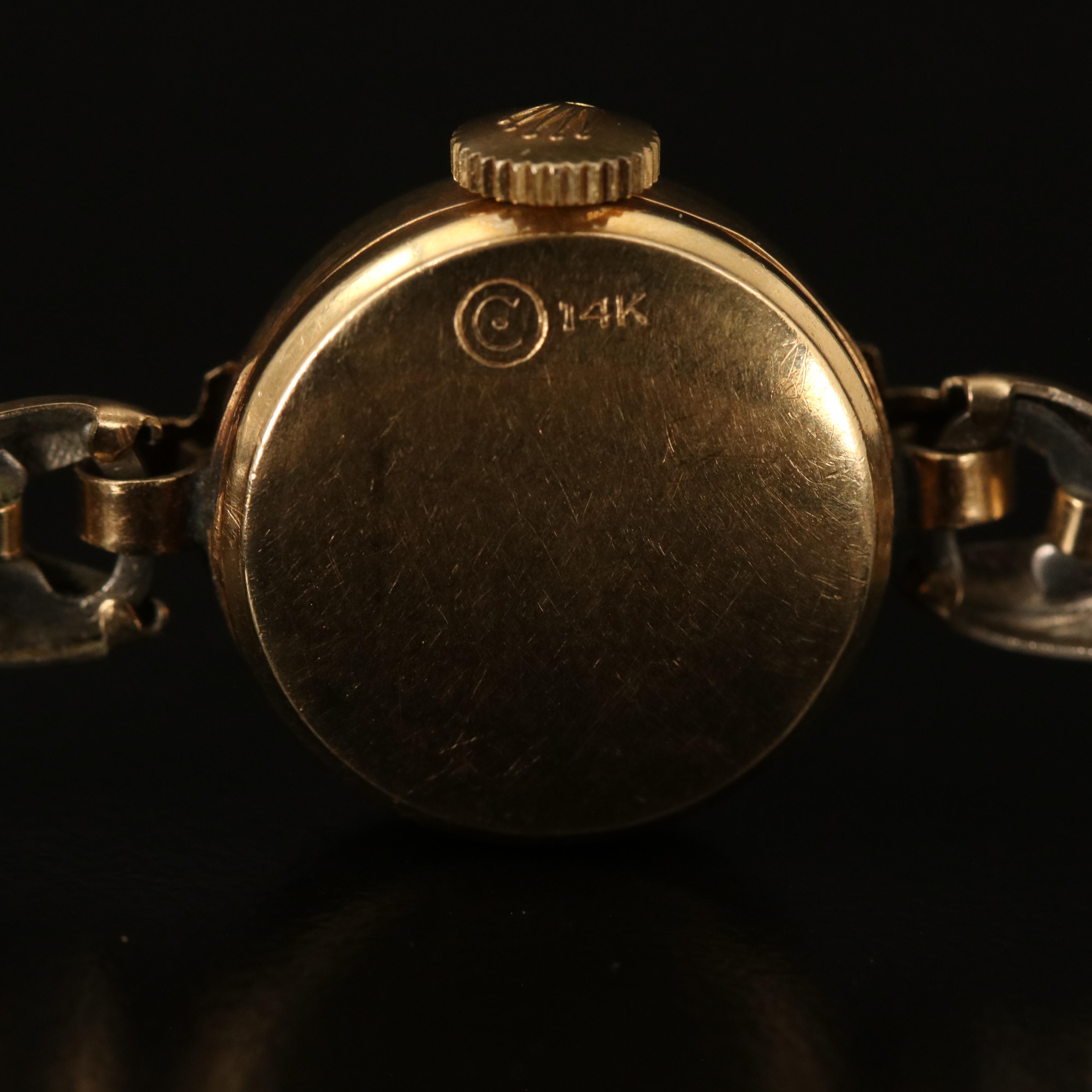 Vintage Solar Watch Co. 14K Swiss Watch