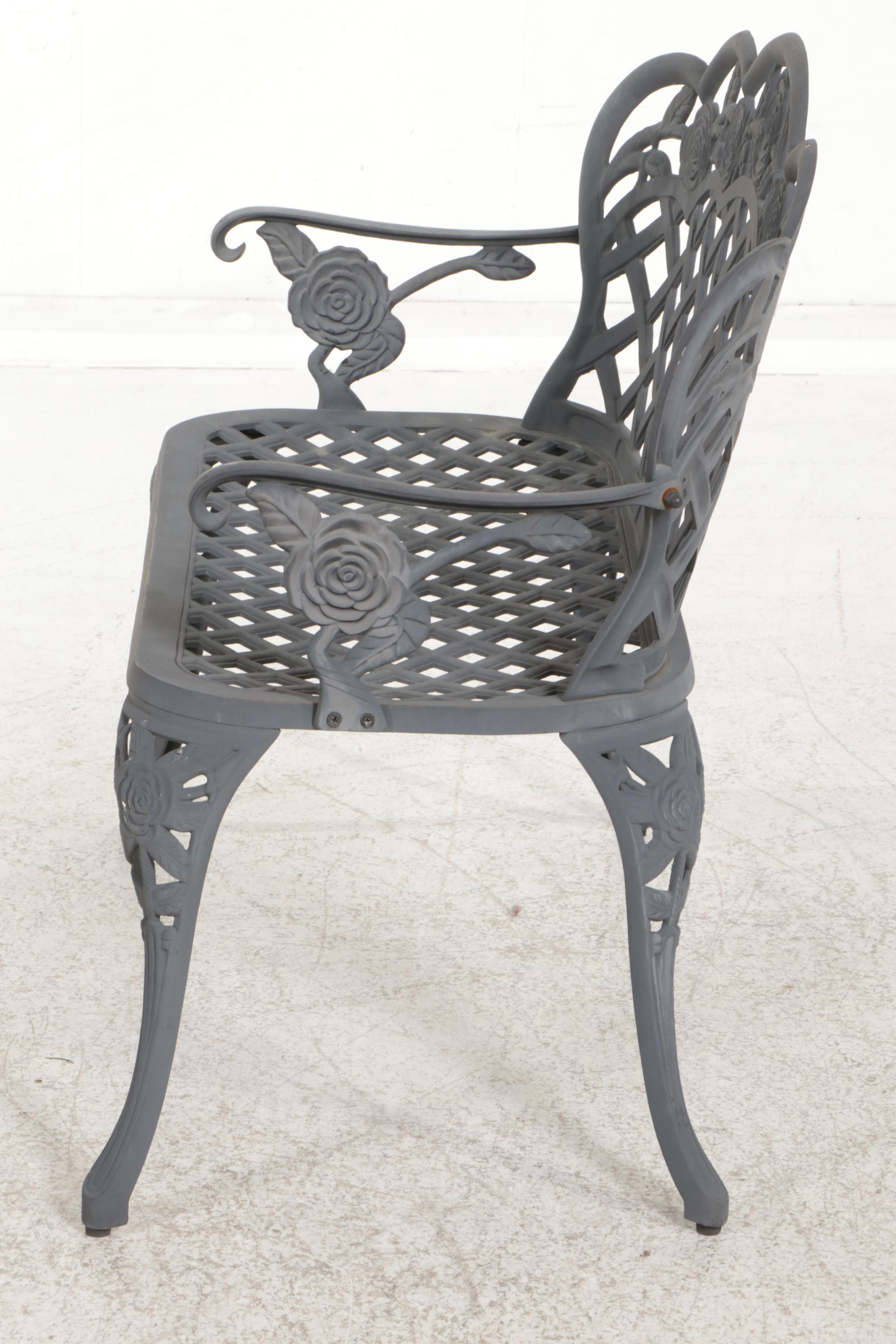 Cast Metal Patio Loveseat, 21st Century