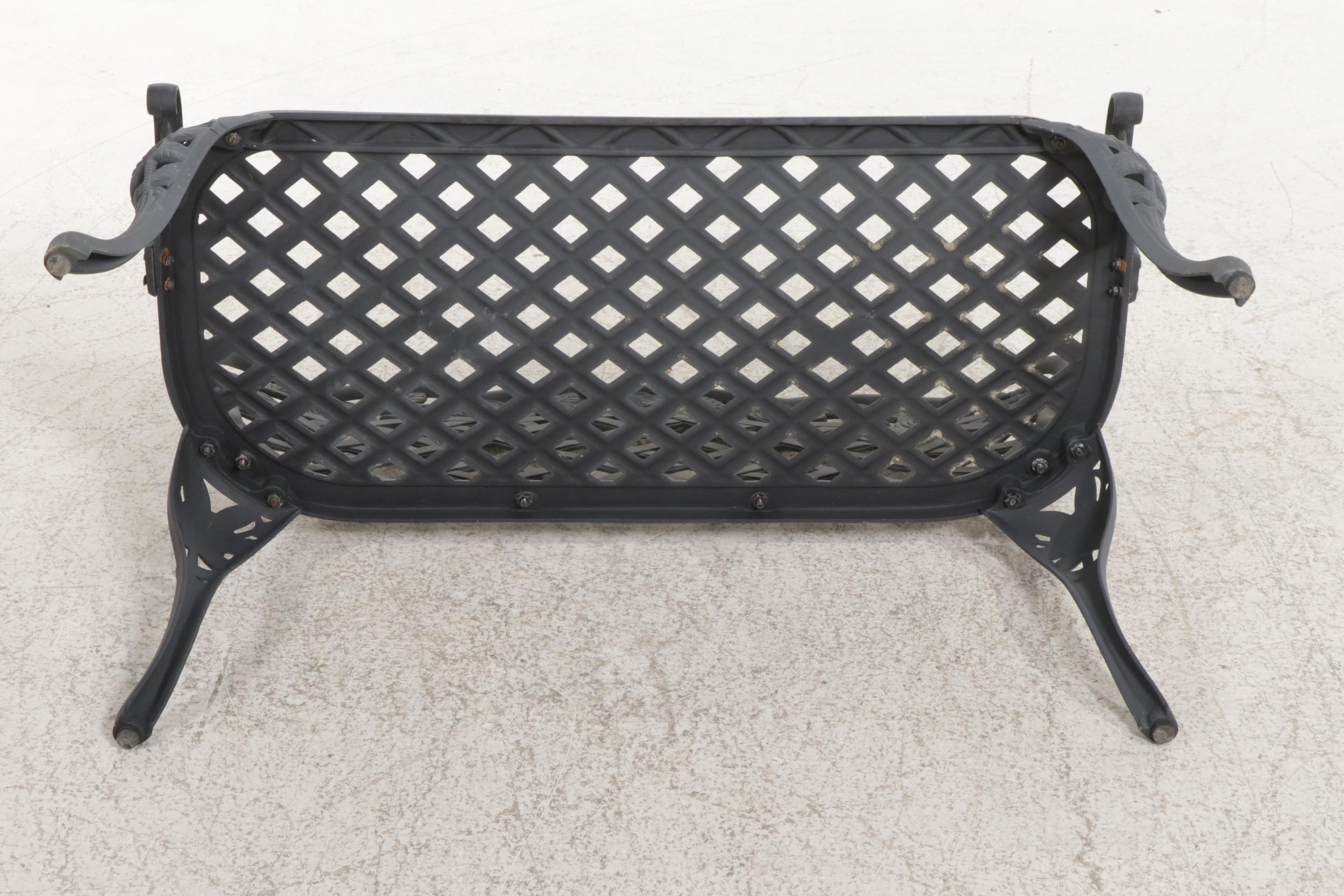 Cast Metal Patio Loveseat, 21st Century