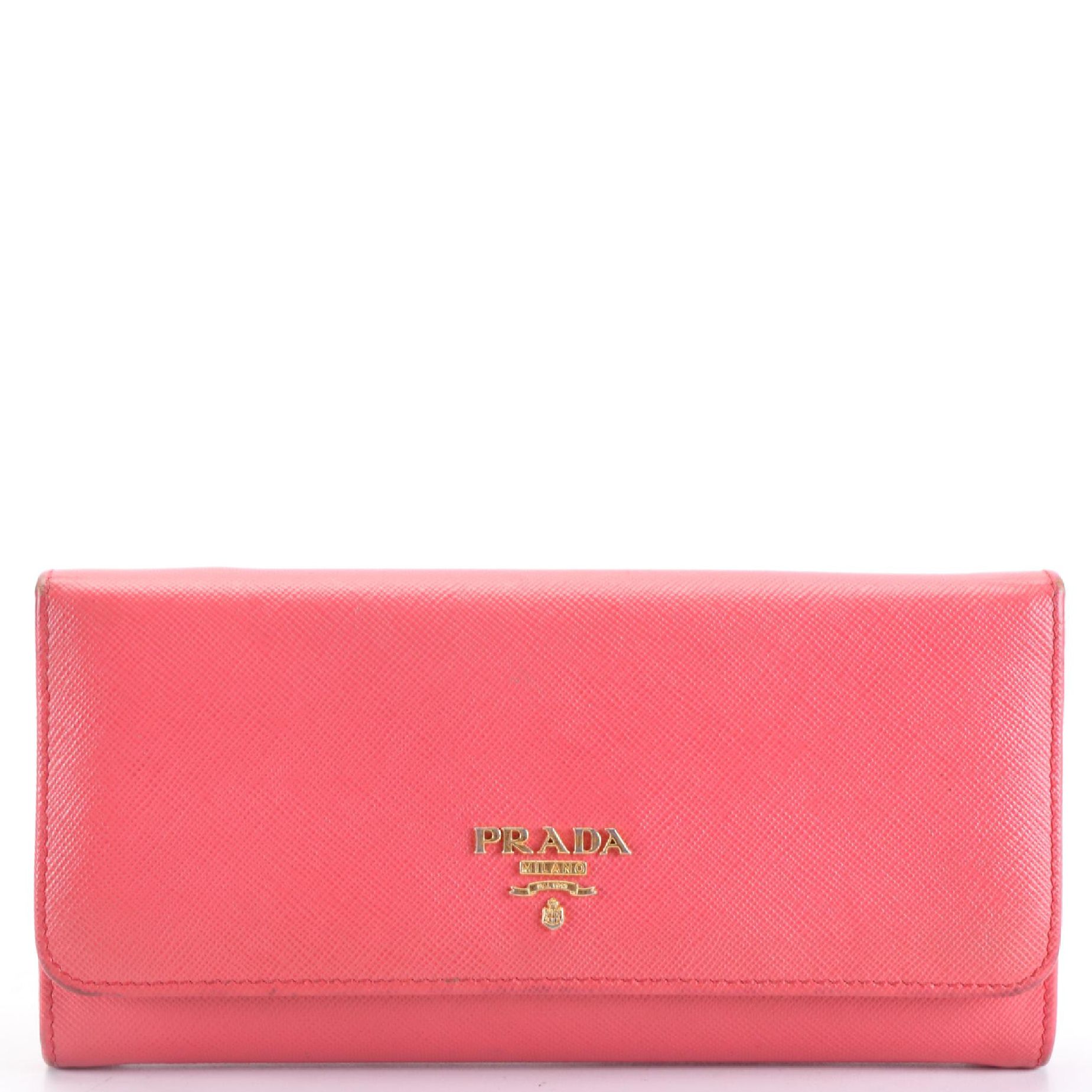 Prada Saffiano Leather Continental Wallet with Box