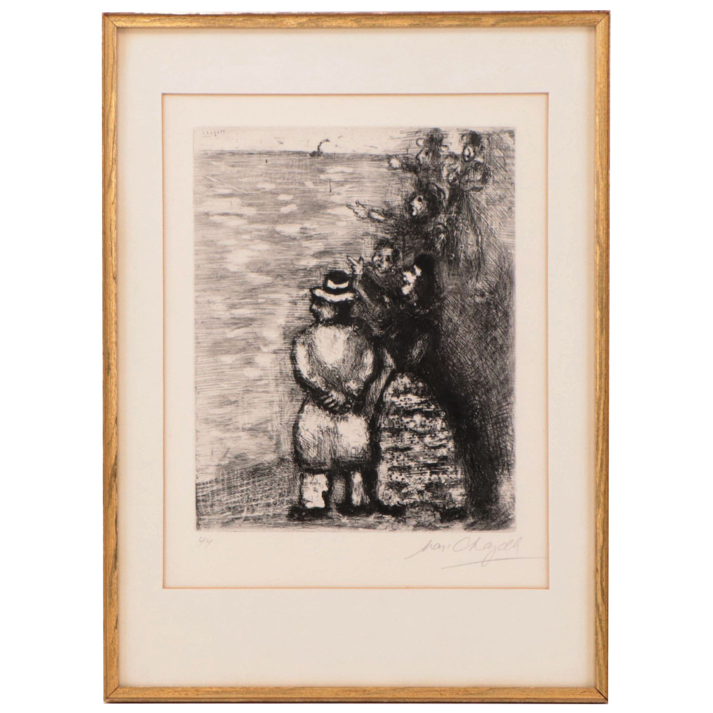 Marc Chagall Etching "Le Chameau et les Bâtons Flottants"