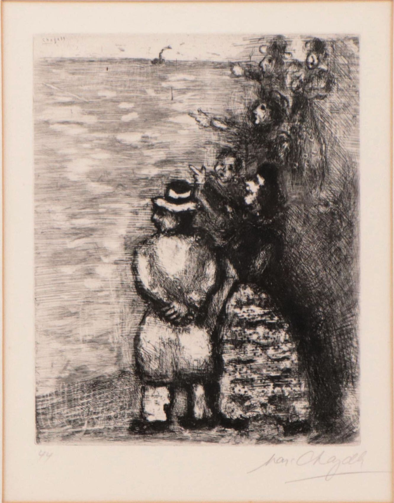 Marc Chagall Etching "Le Chameau et les Bâtons Flottants"