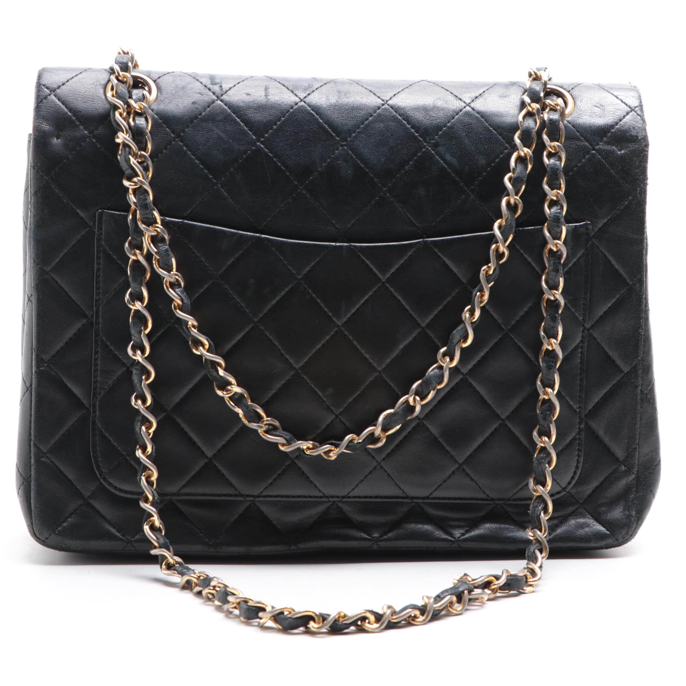 Chanel Quilted Leather Flap Chain Bag