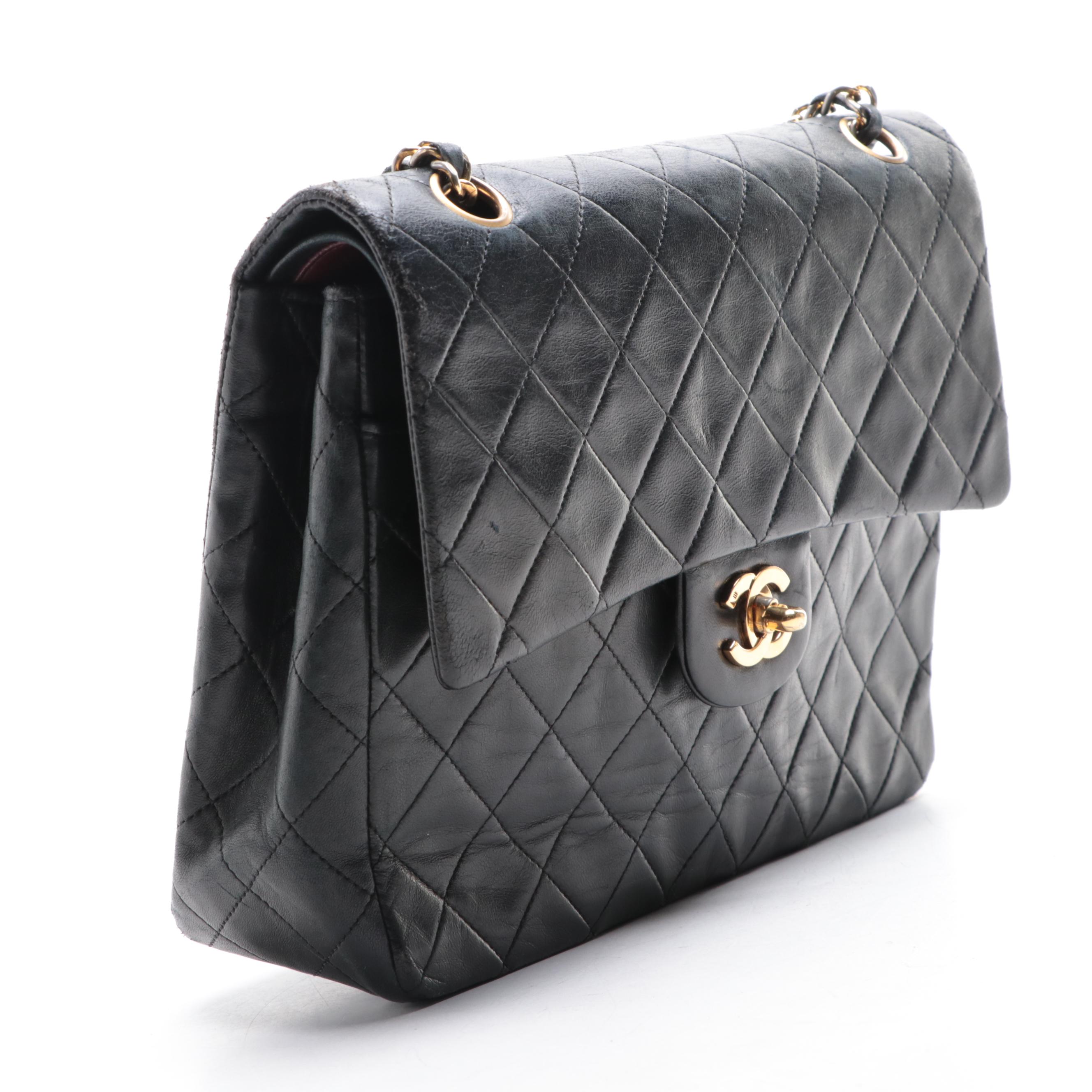 Chanel Quilted Leather Flap Chain Bag