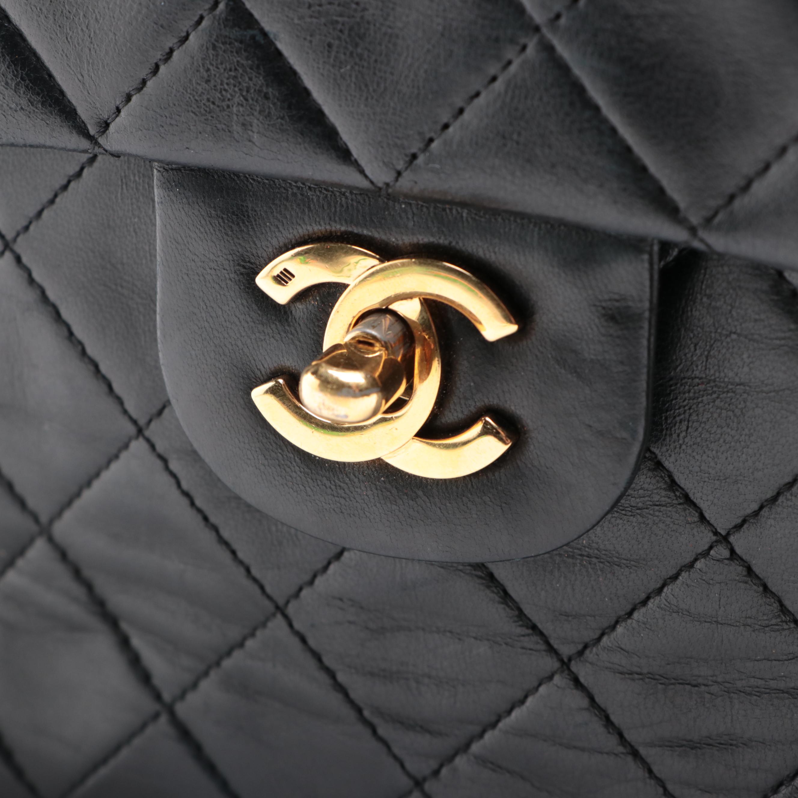 Chanel Quilted Leather Flap Chain Bag