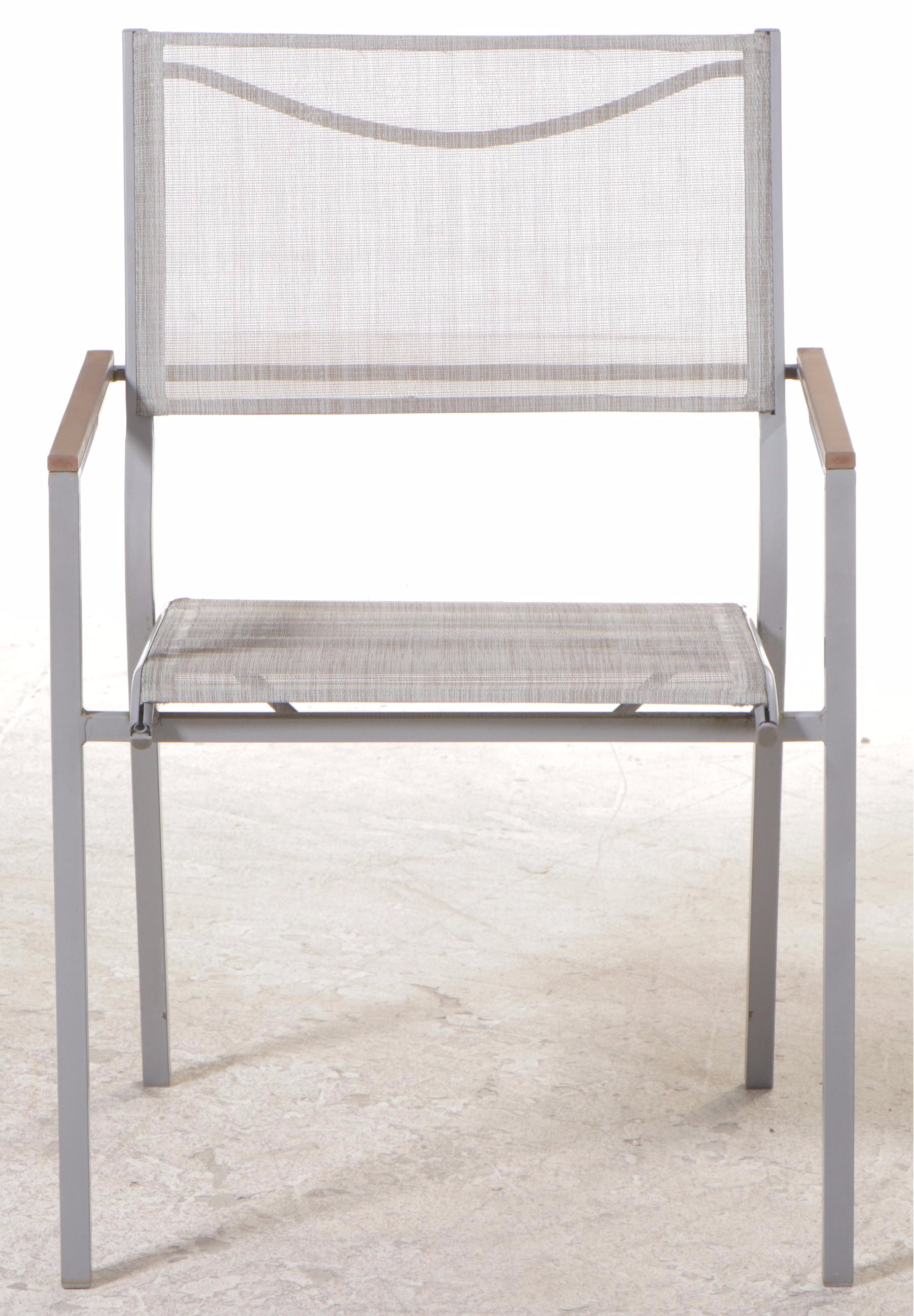 Seven-Piece Powder-Coated Metal Patio Dining Set, Incl. Threshold "Bryant"