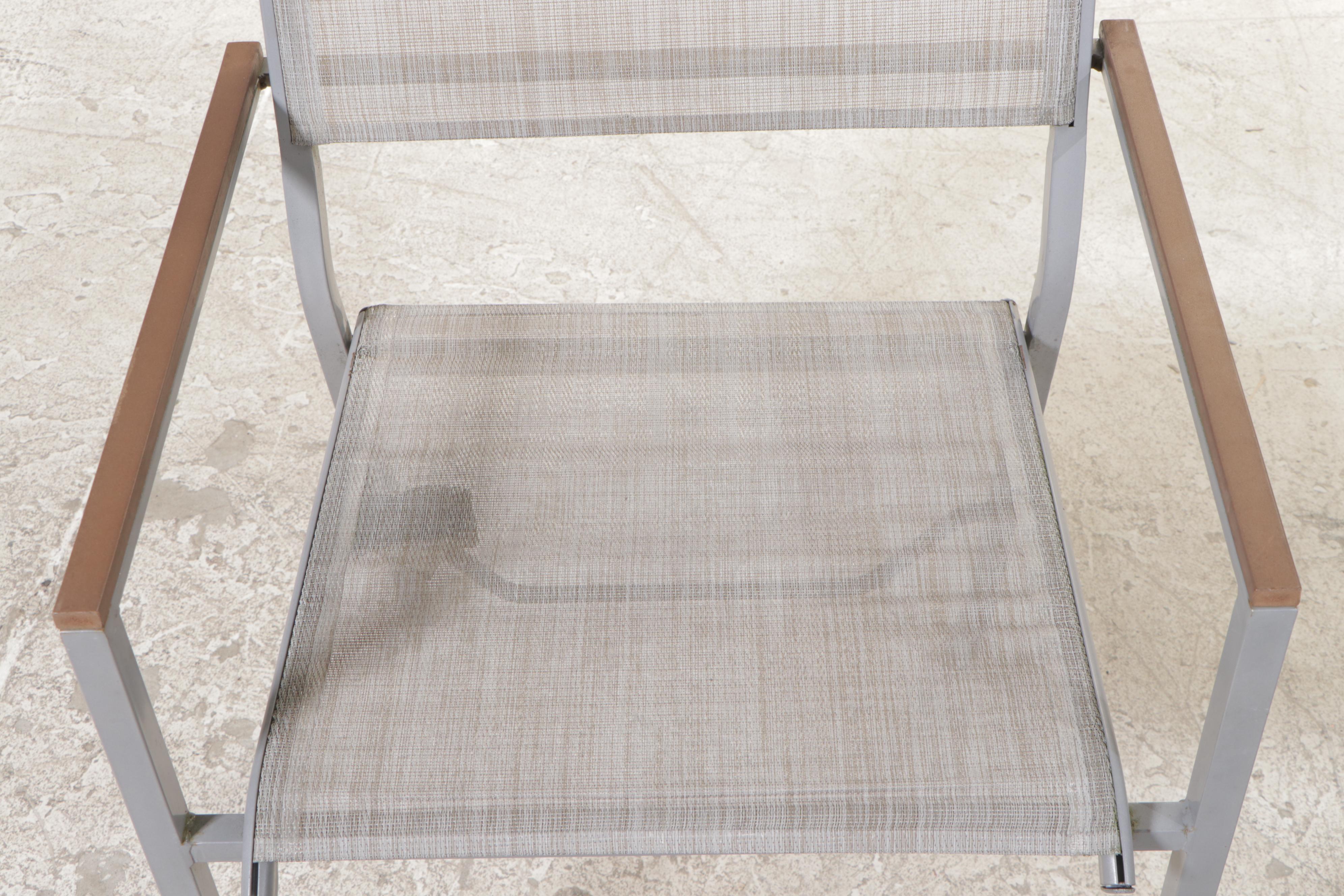 Seven-Piece Powder-Coated Metal Patio Dining Set, Incl. Threshold "Bryant"