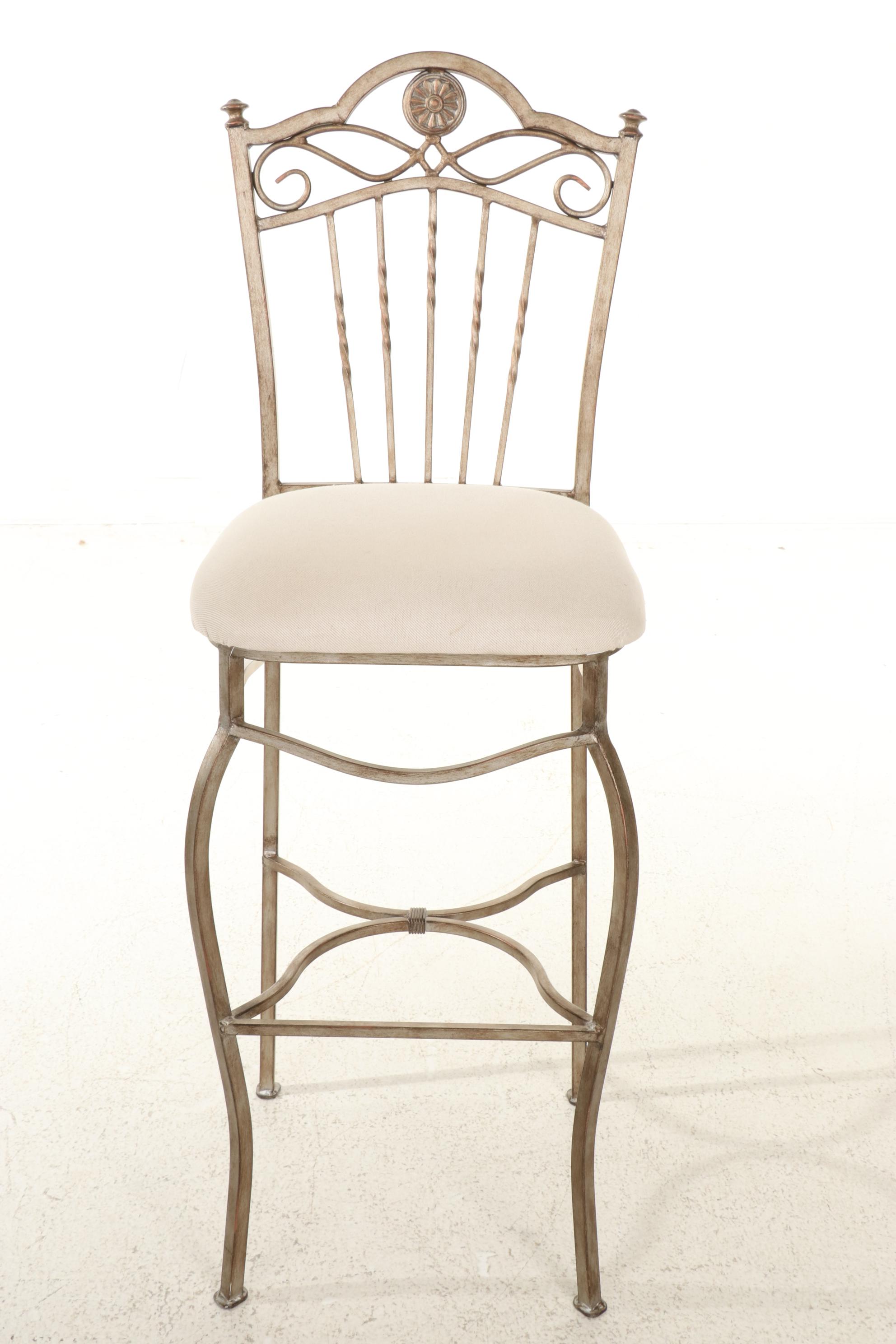 Pair of Contemporary Metal Frame Barstools