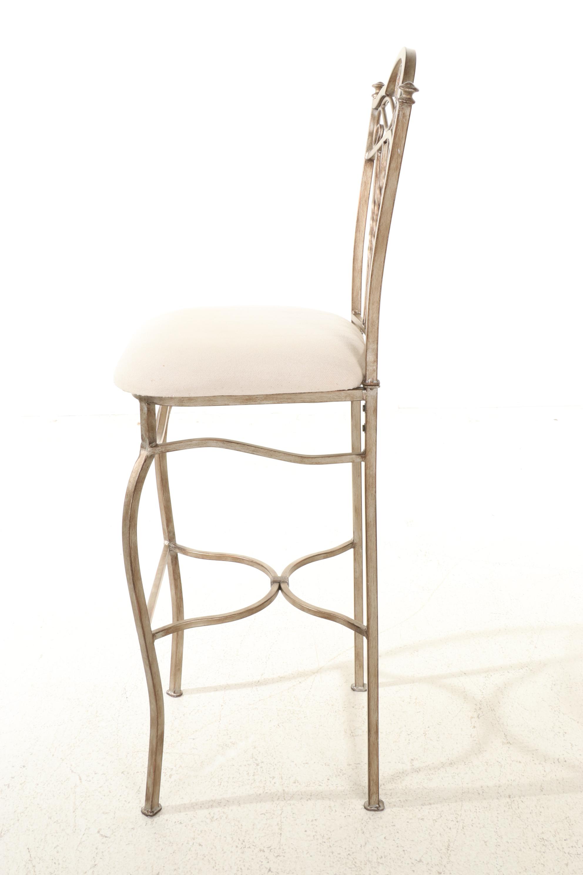 Pair of Contemporary Metal Frame Barstools