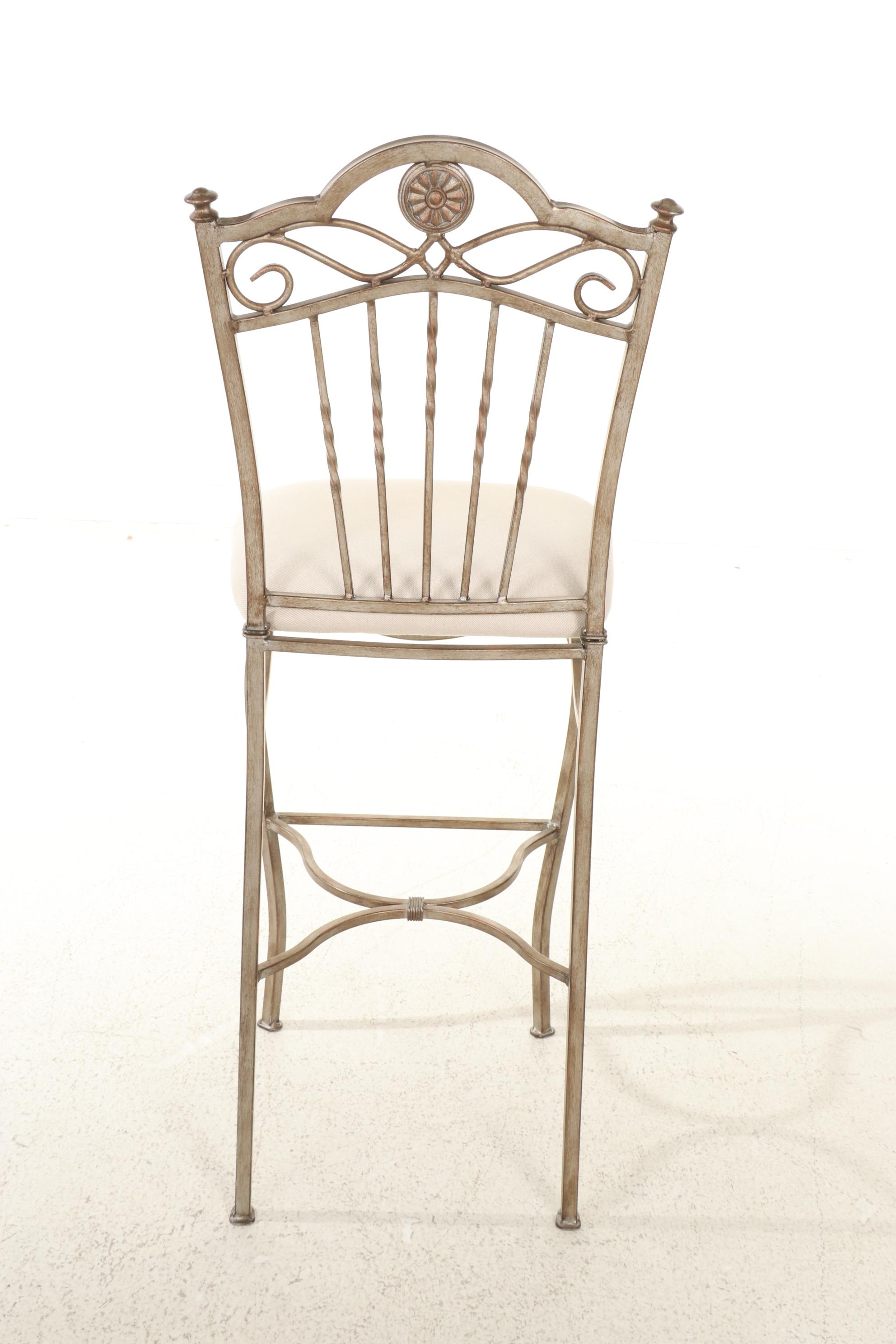 Pair of Contemporary Metal Frame Barstools