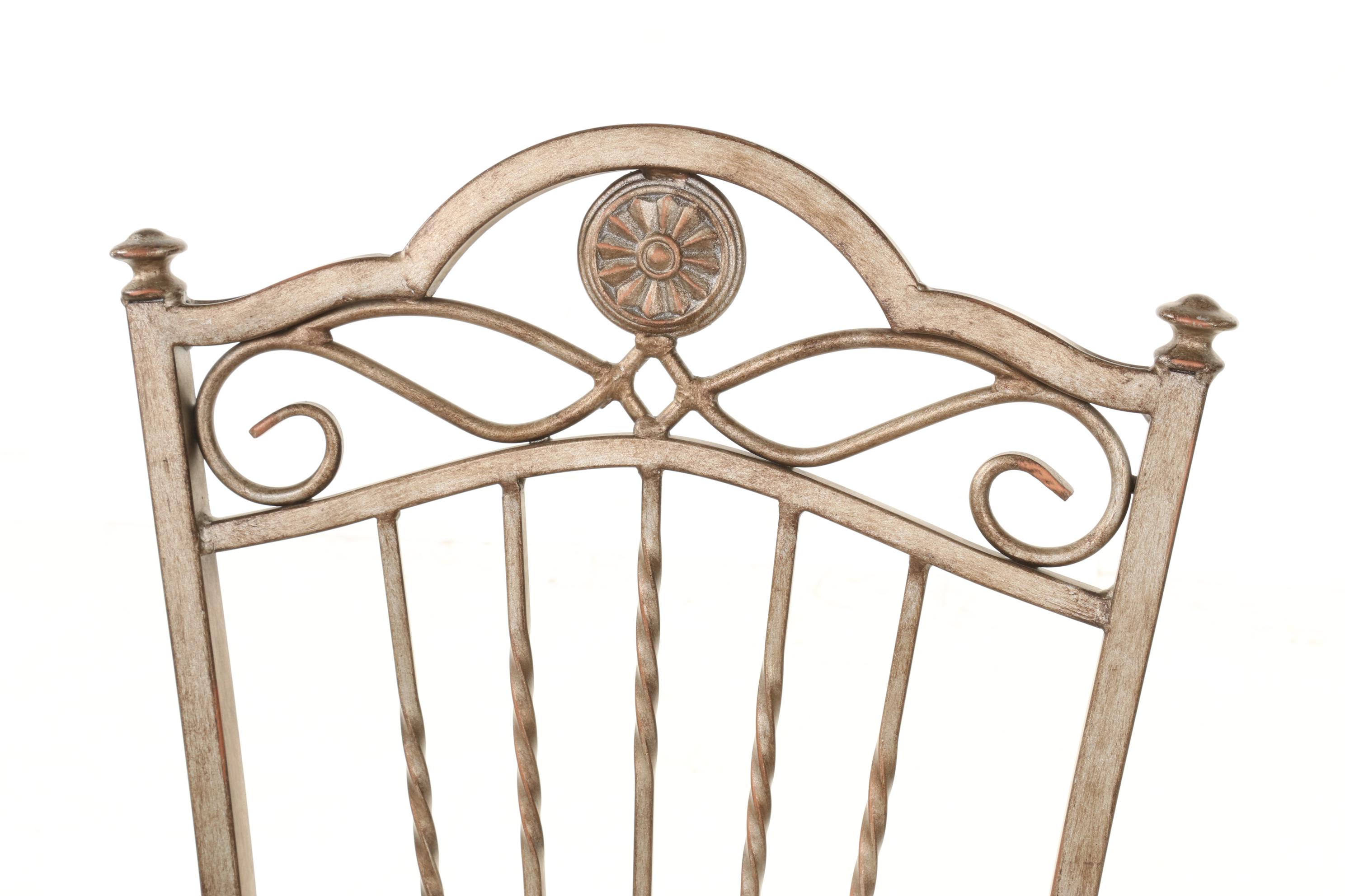 Pair of Contemporary Metal Frame Barstools