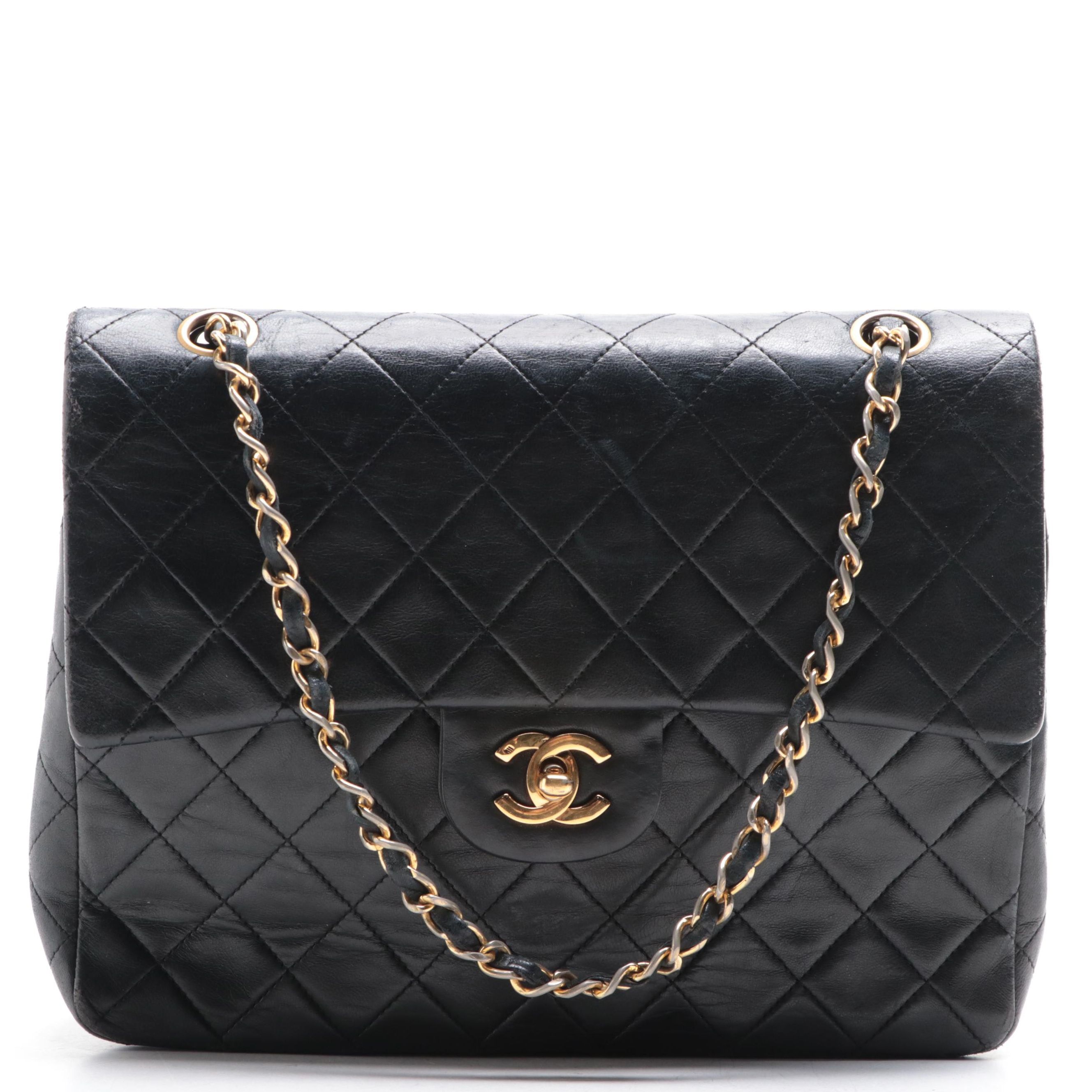 Chanel Quilted Leather Flap Chain Bag