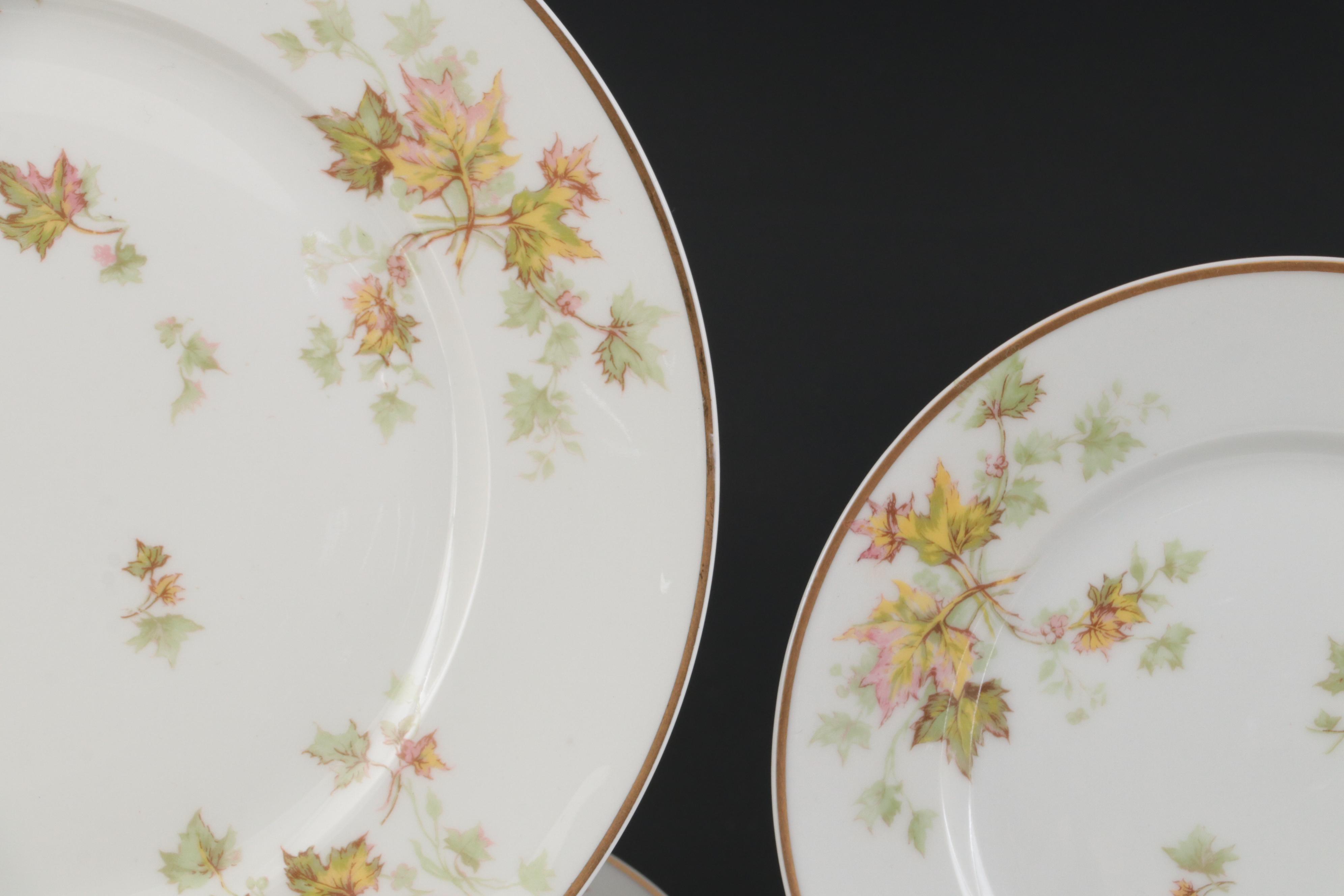 Haviland Limoges "Autumn Leaf" Porcelain Dinnerware and Table Accessories