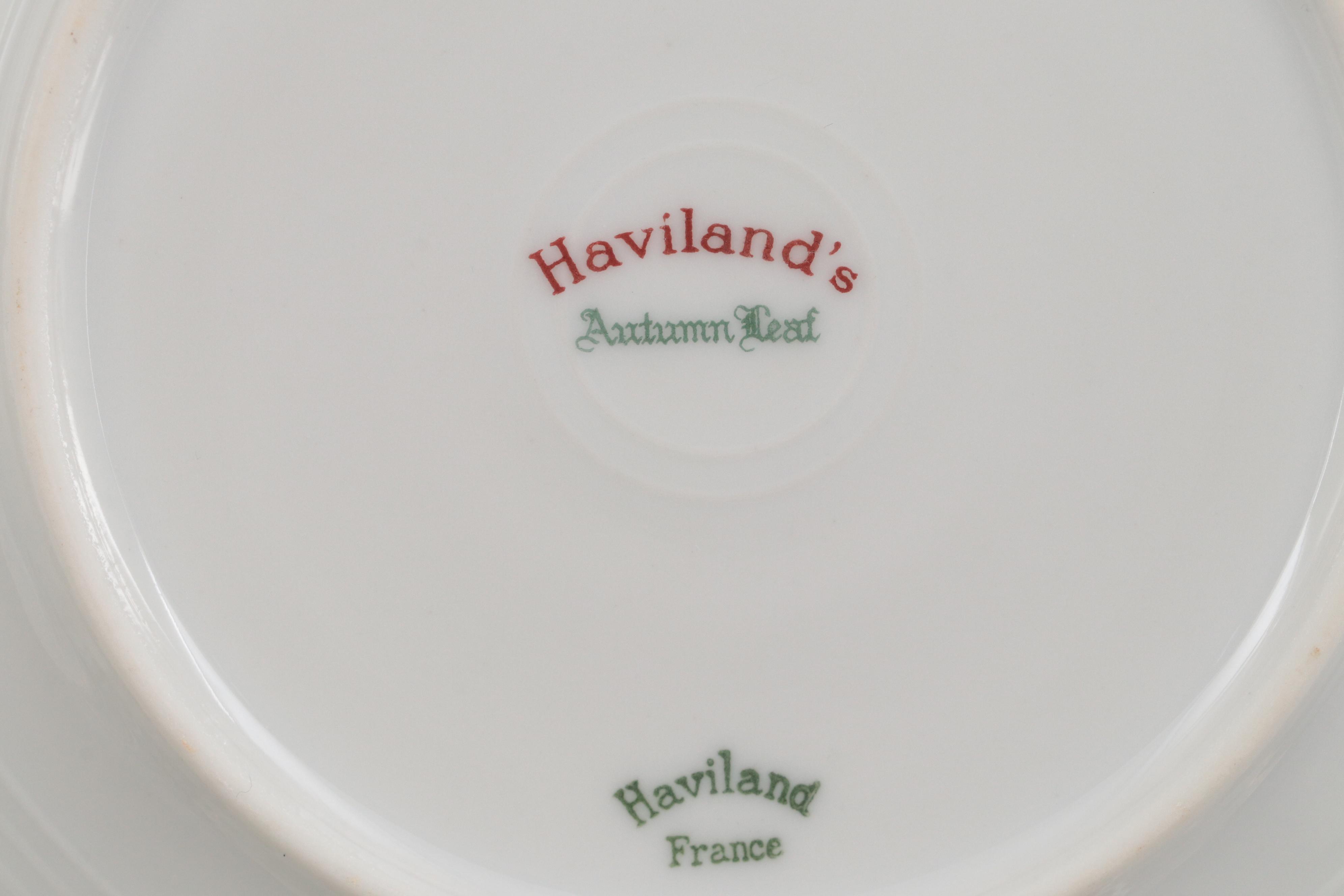 Haviland Limoges "Autumn Leaf" Porcelain Dinnerware and Table Accessories