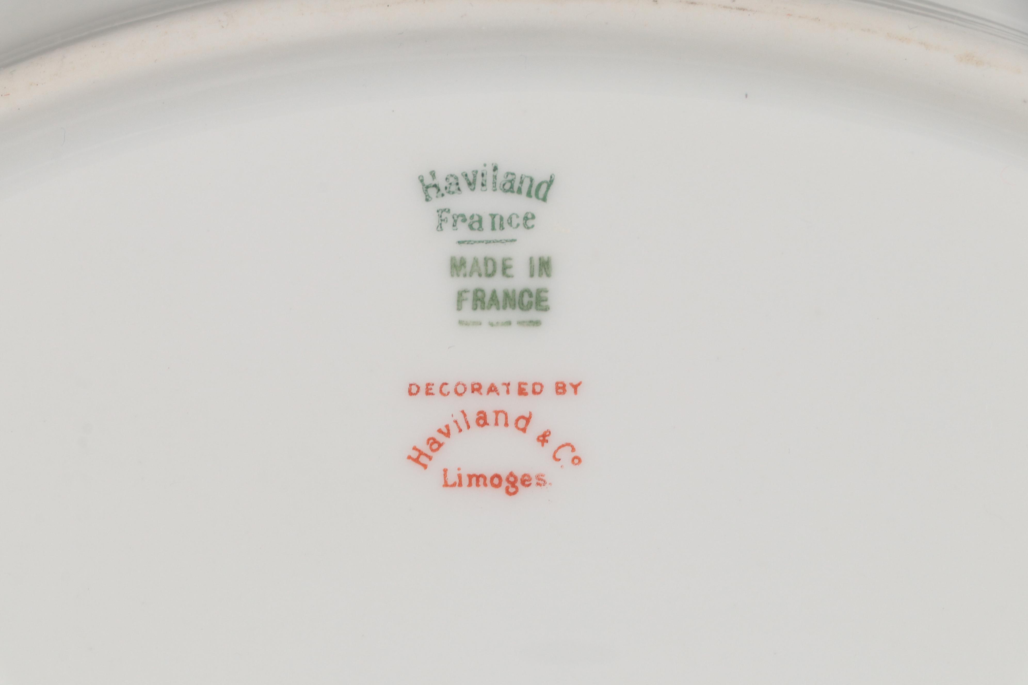 Haviland Limoges "Autumn Leaf" Porcelain Dinnerware and Table Accessories