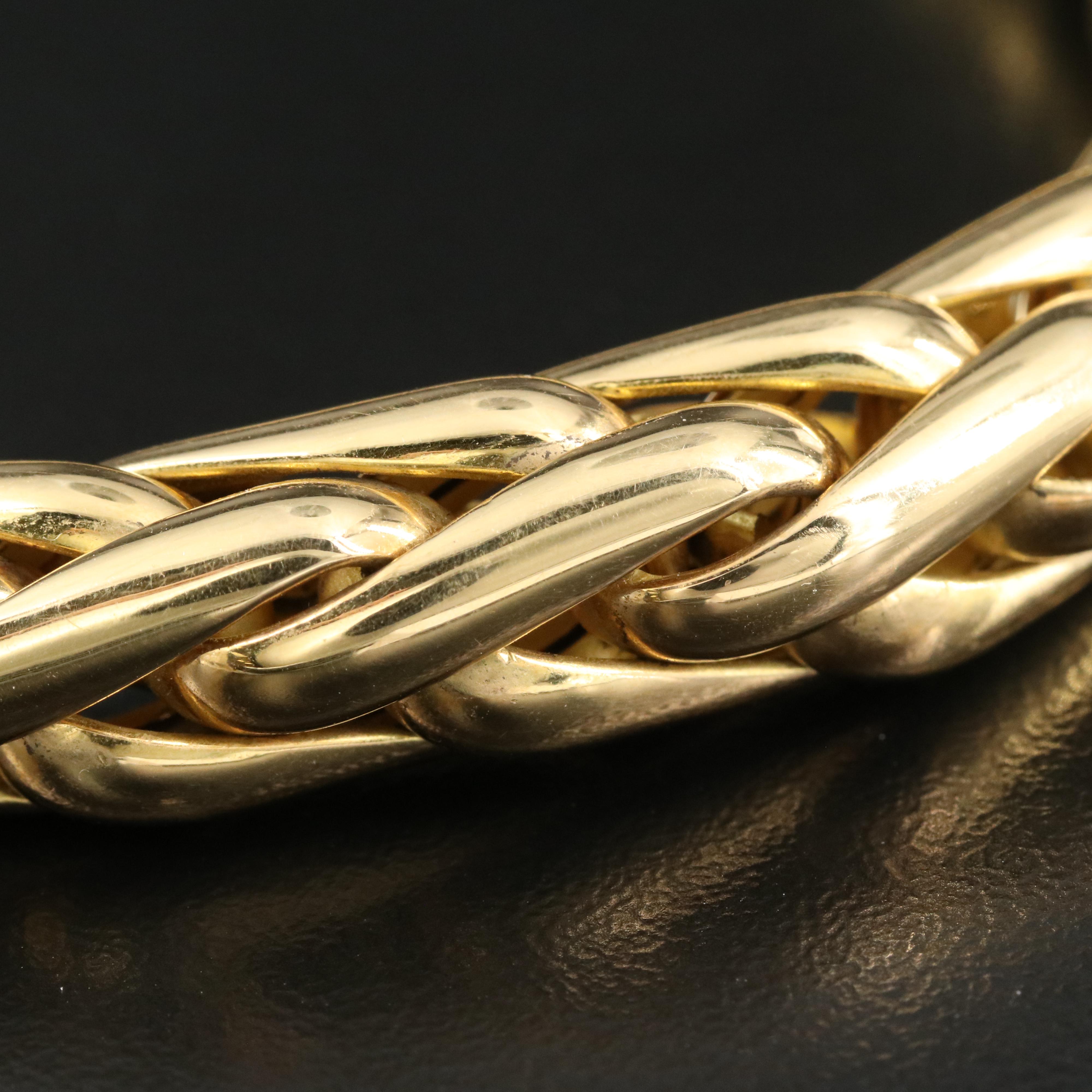 Caplain 18K Graduated Wheat Chain Necklace with Sapphire Accent