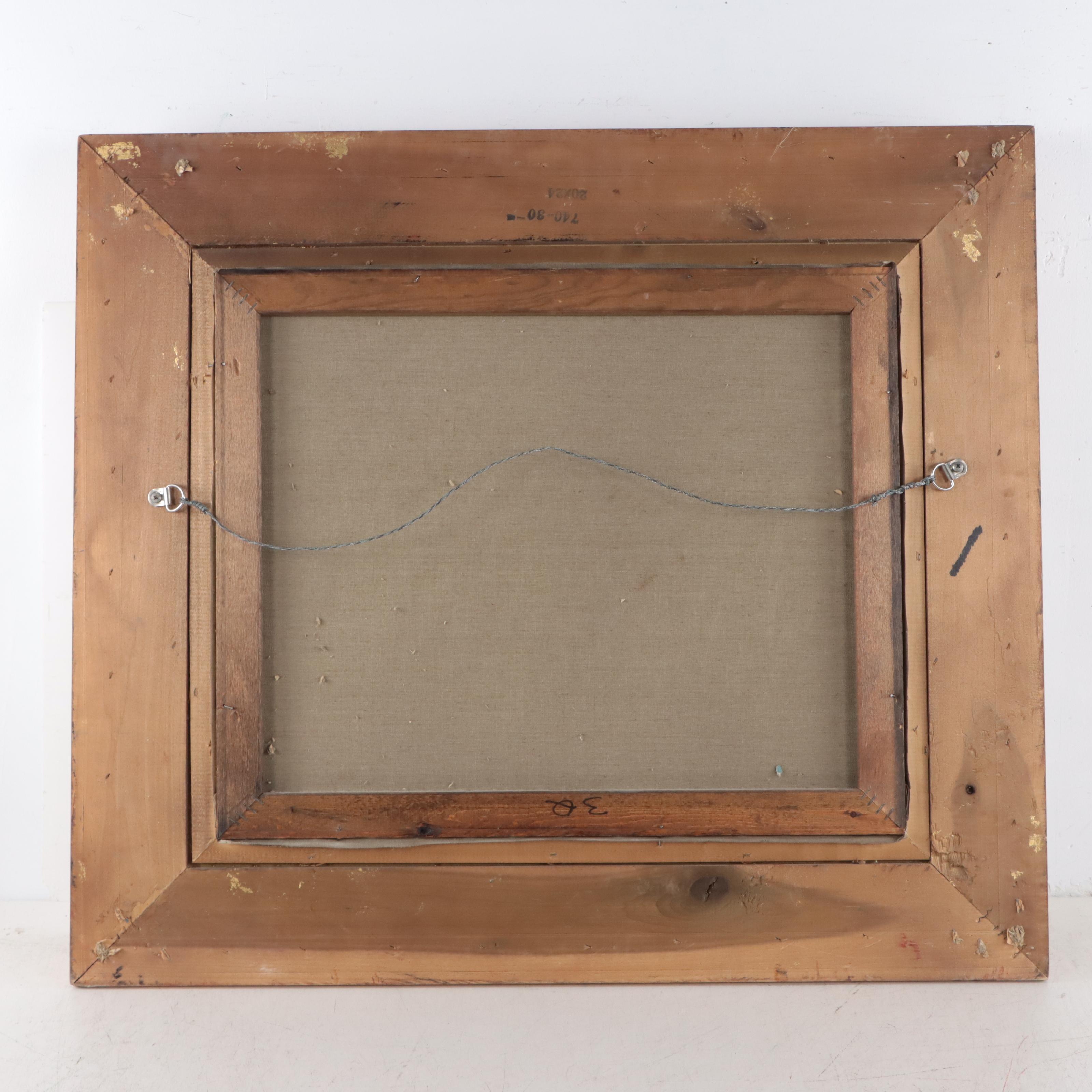 Judd Gallet Impressionist Style Oil Painting of Coastal Scene With Figures