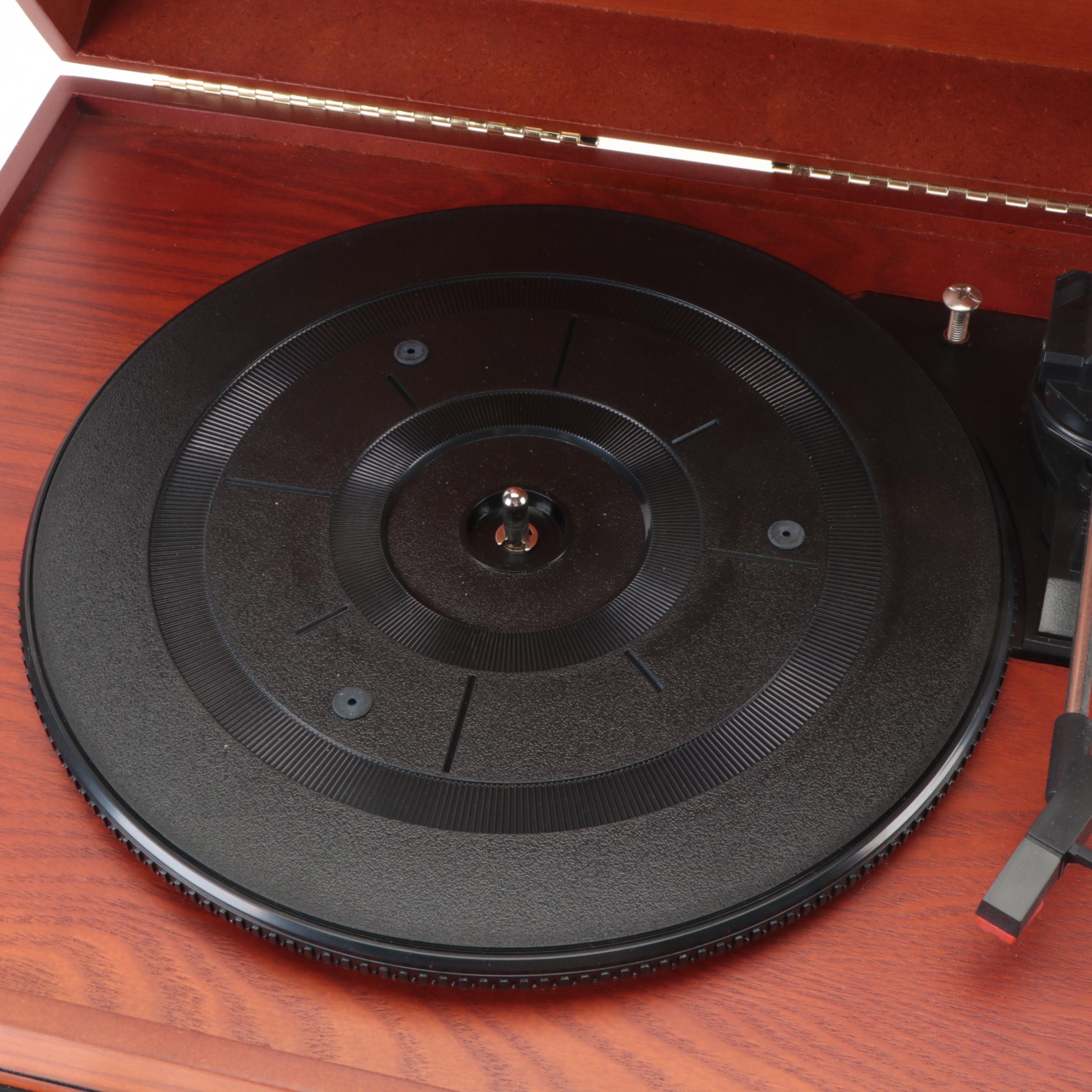 Crosley CR6001A Turntable with AM/FM Radio, CD, and Tape Player
