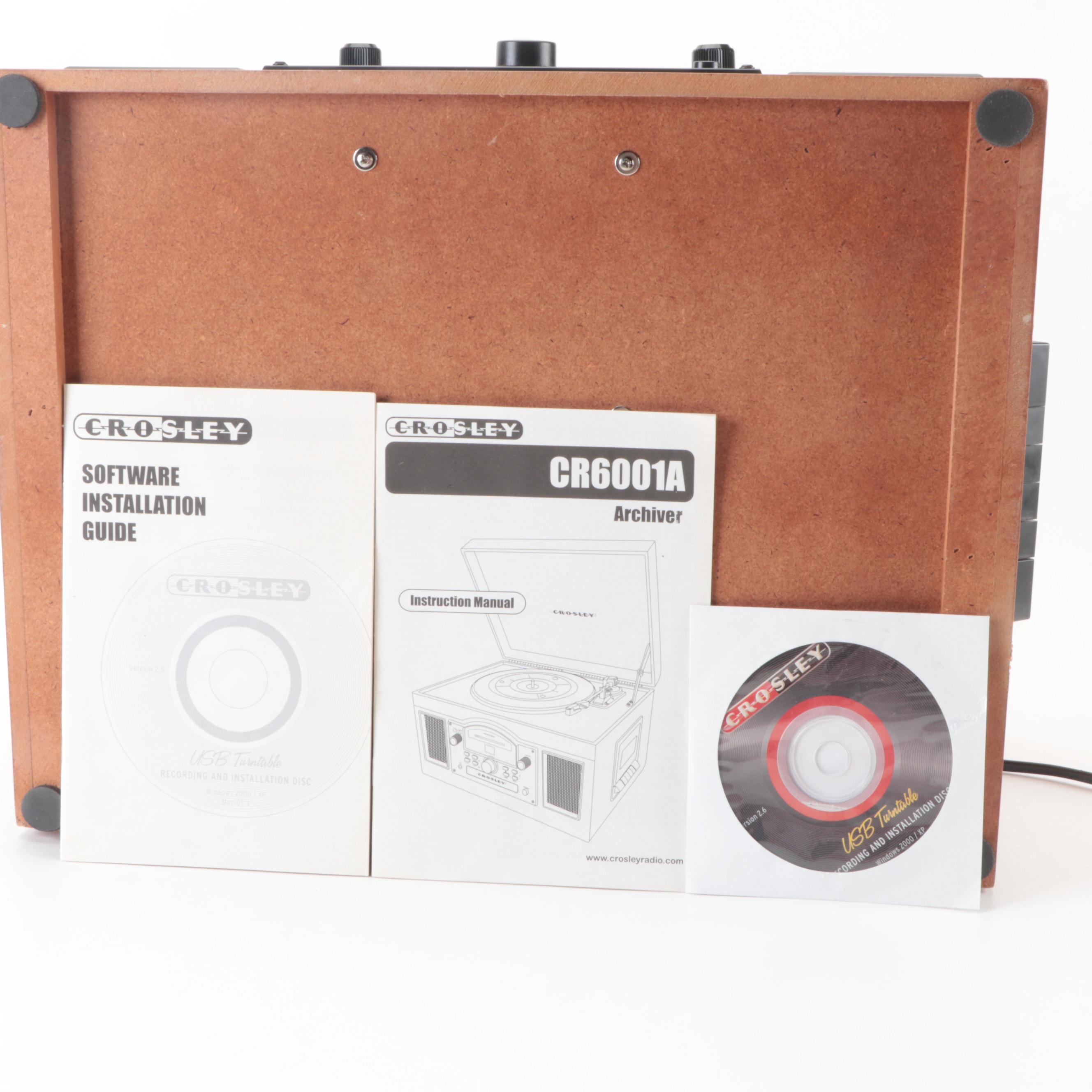 Crosley CR6001A Turntable with AM/FM Radio, CD, and Tape Player