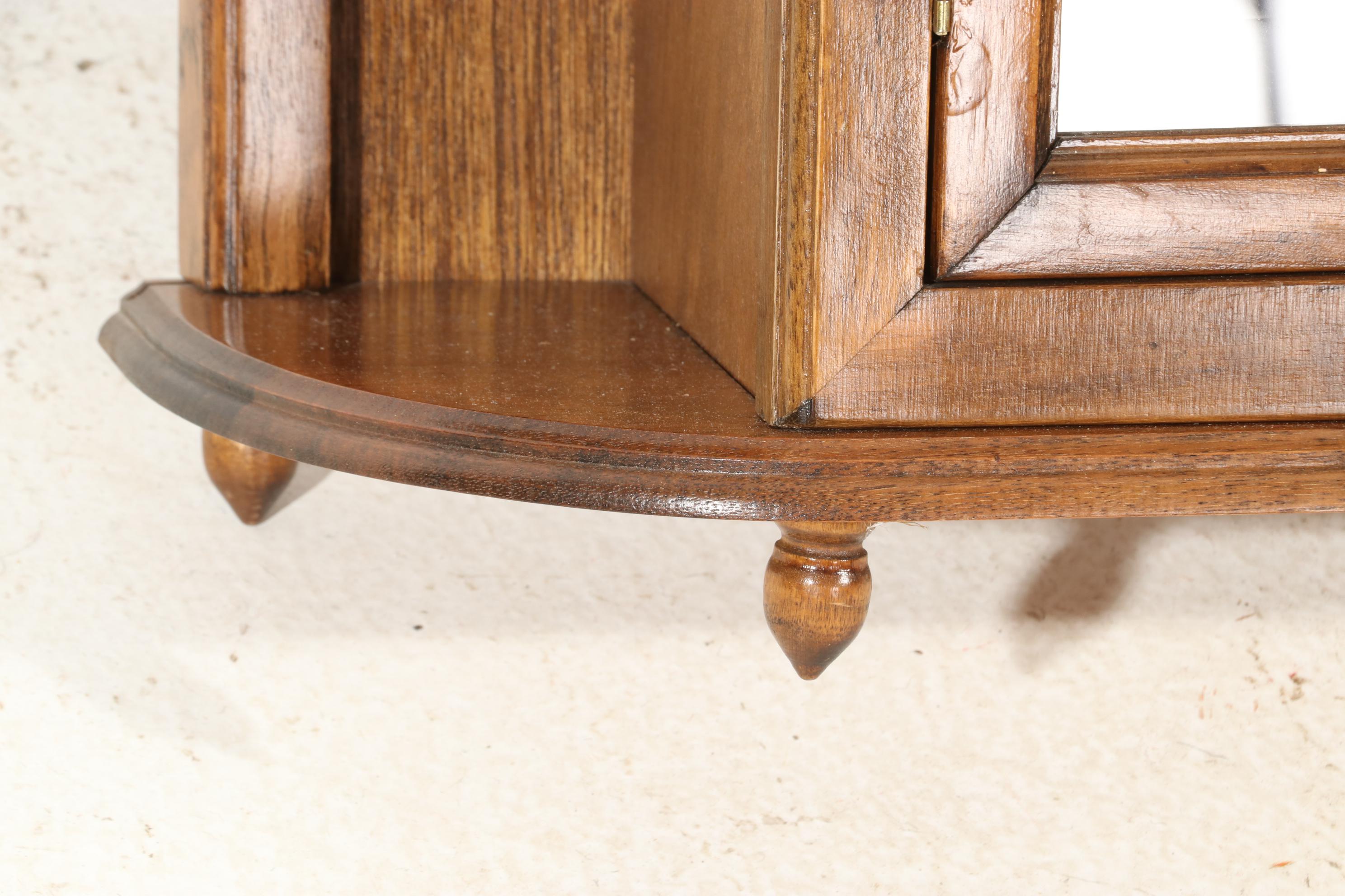 Federal Style Walnut Wall Hanging Display Cabinet