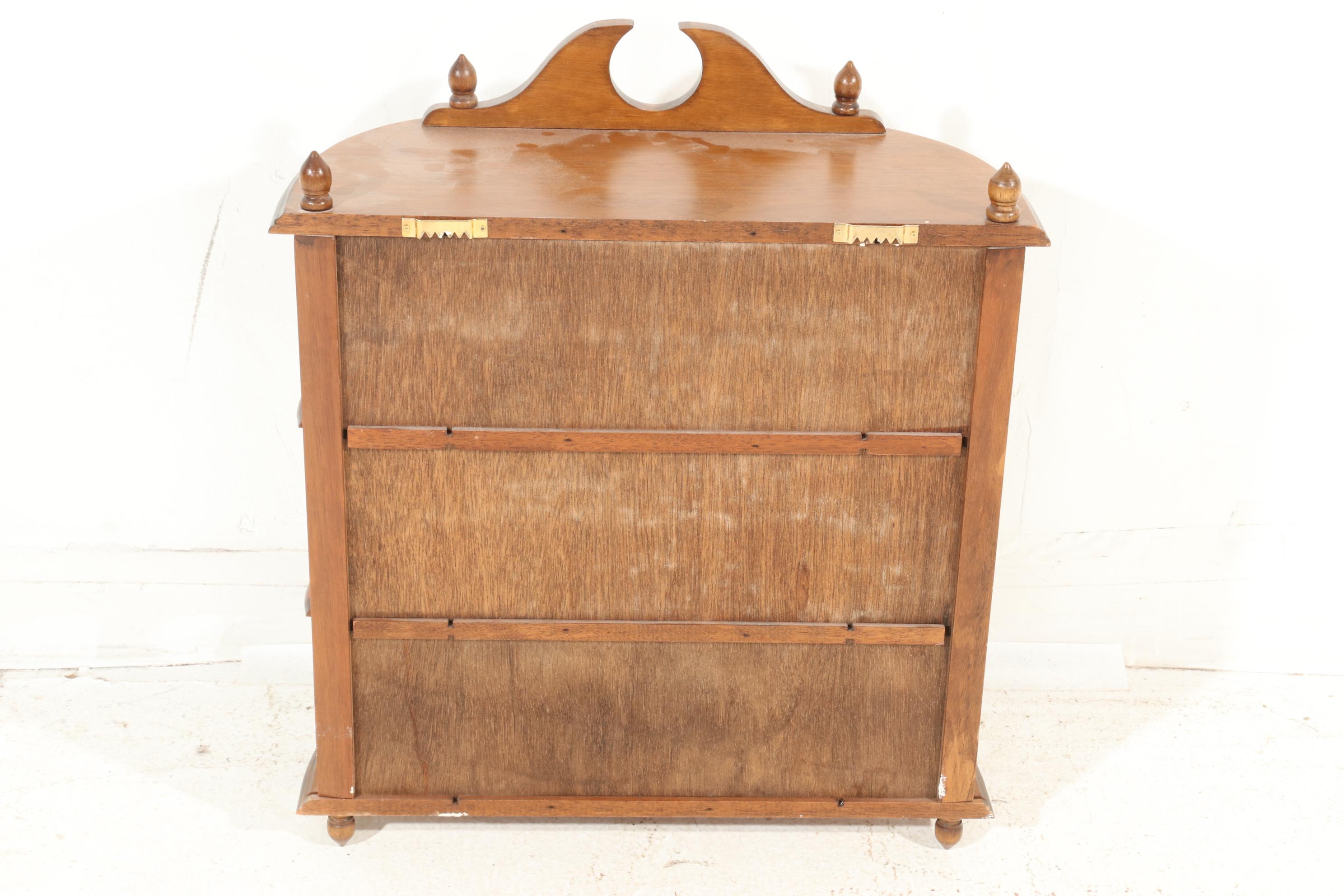 Federal Style Walnut Wall Hanging Display Cabinet