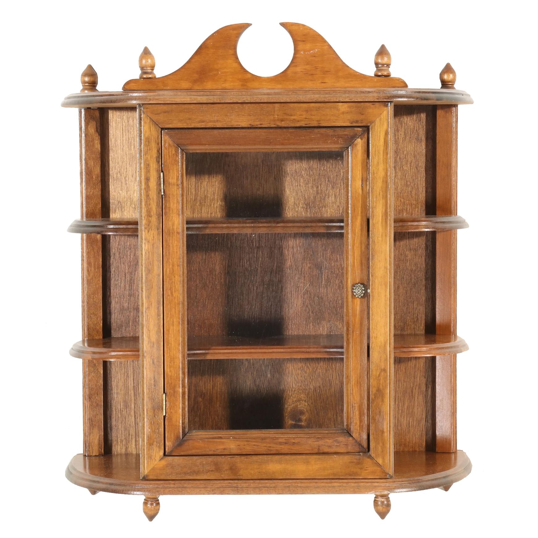 Federal Style Walnut Wall Hanging Display Cabinet