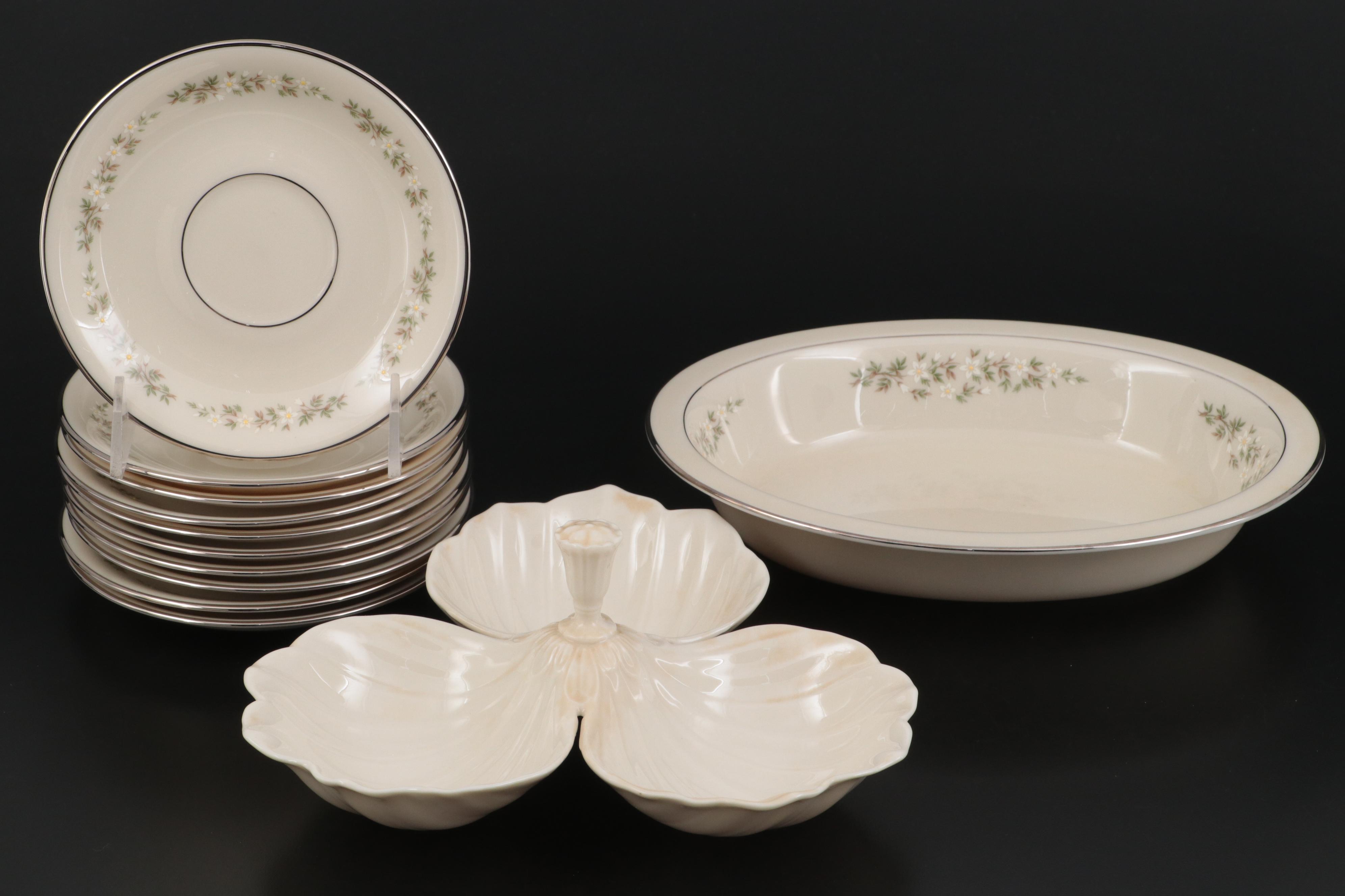 Lenox "Brookdale" Porcelain Dinnerware and "Greenbrier" Relish Dish