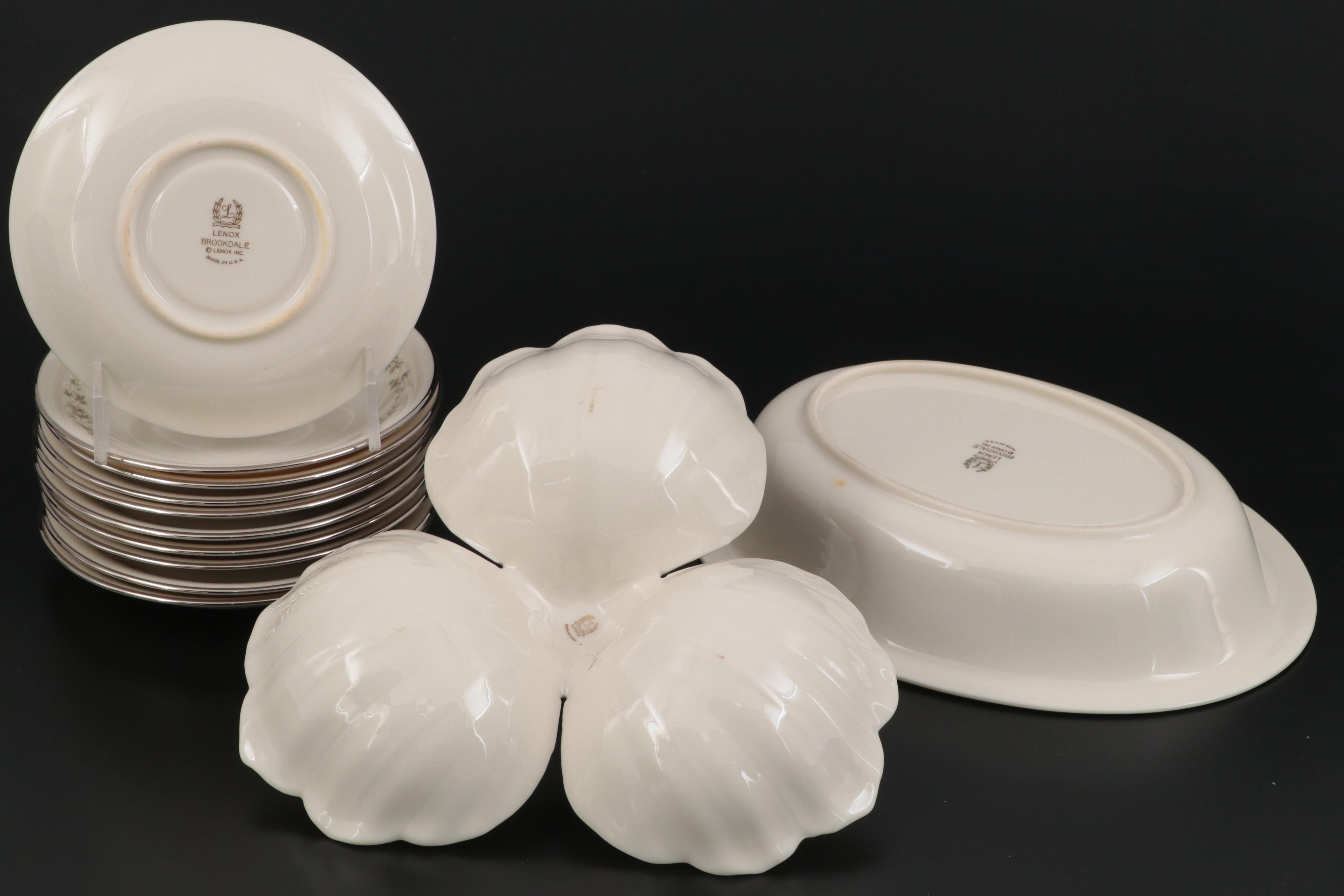 Lenox "Brookdale" Porcelain Dinnerware and "Greenbrier" Relish Dish