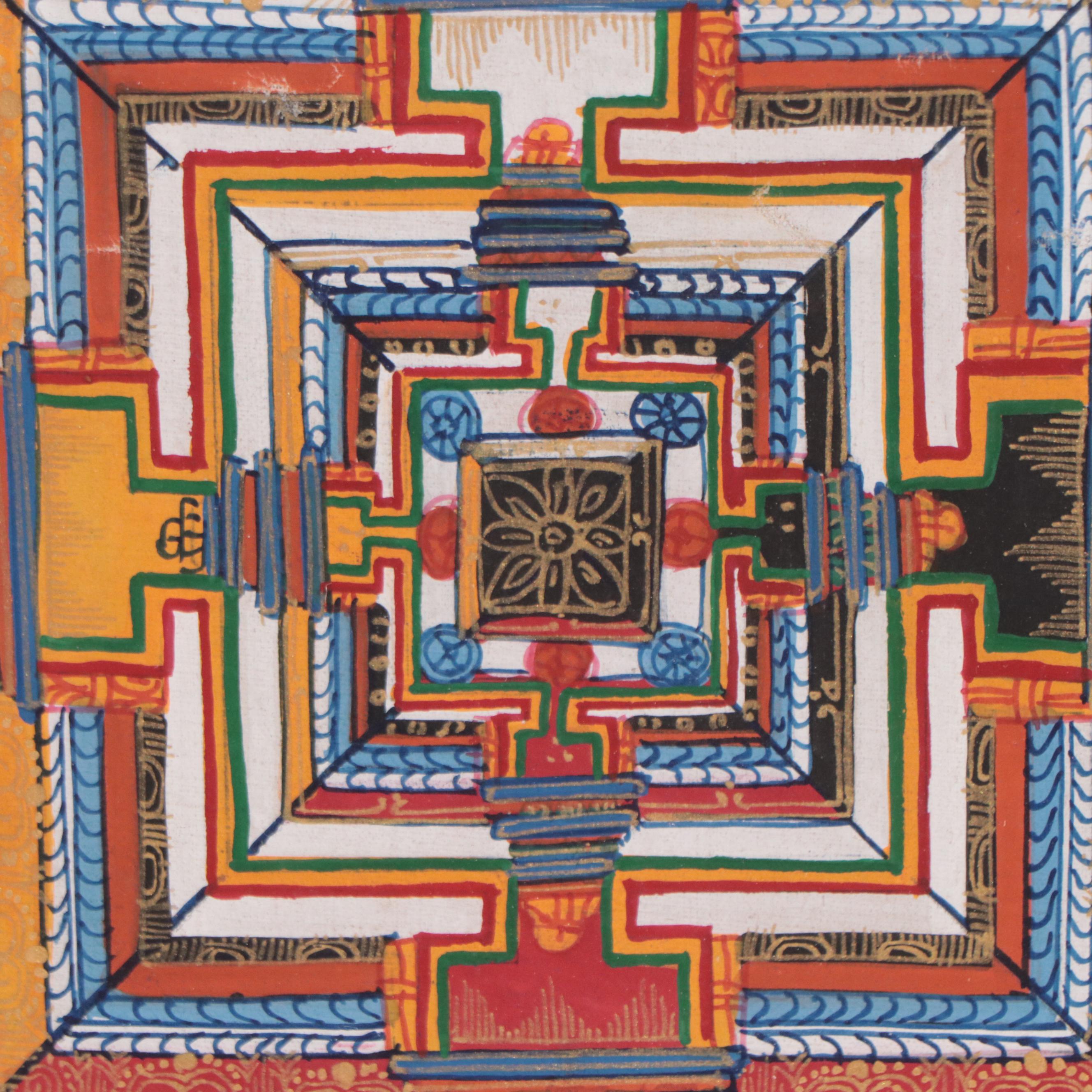 Tibetan Buddhist Mandala Thangka Painting