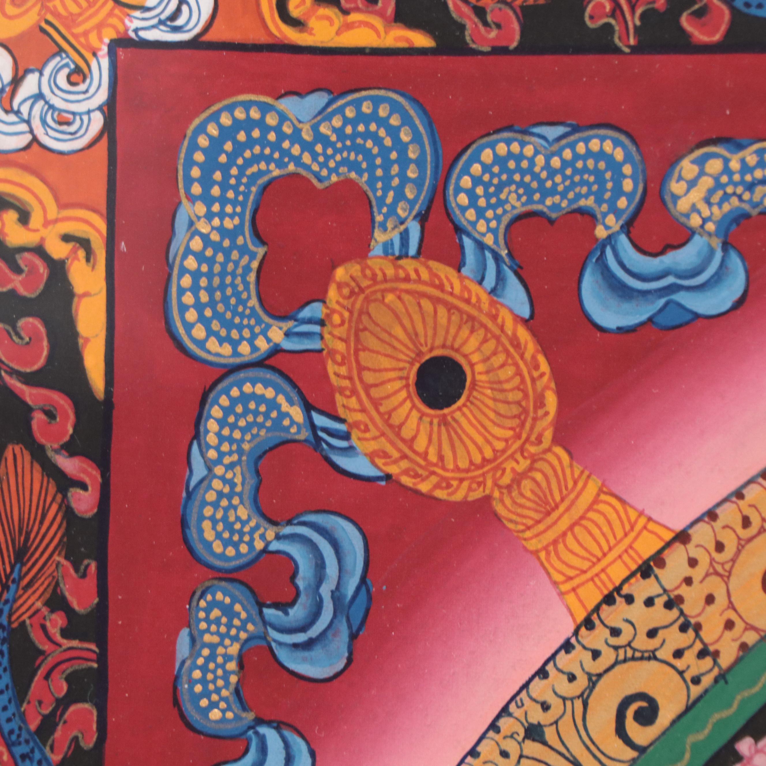 Tibetan Buddhist Mandala Thangka Painting