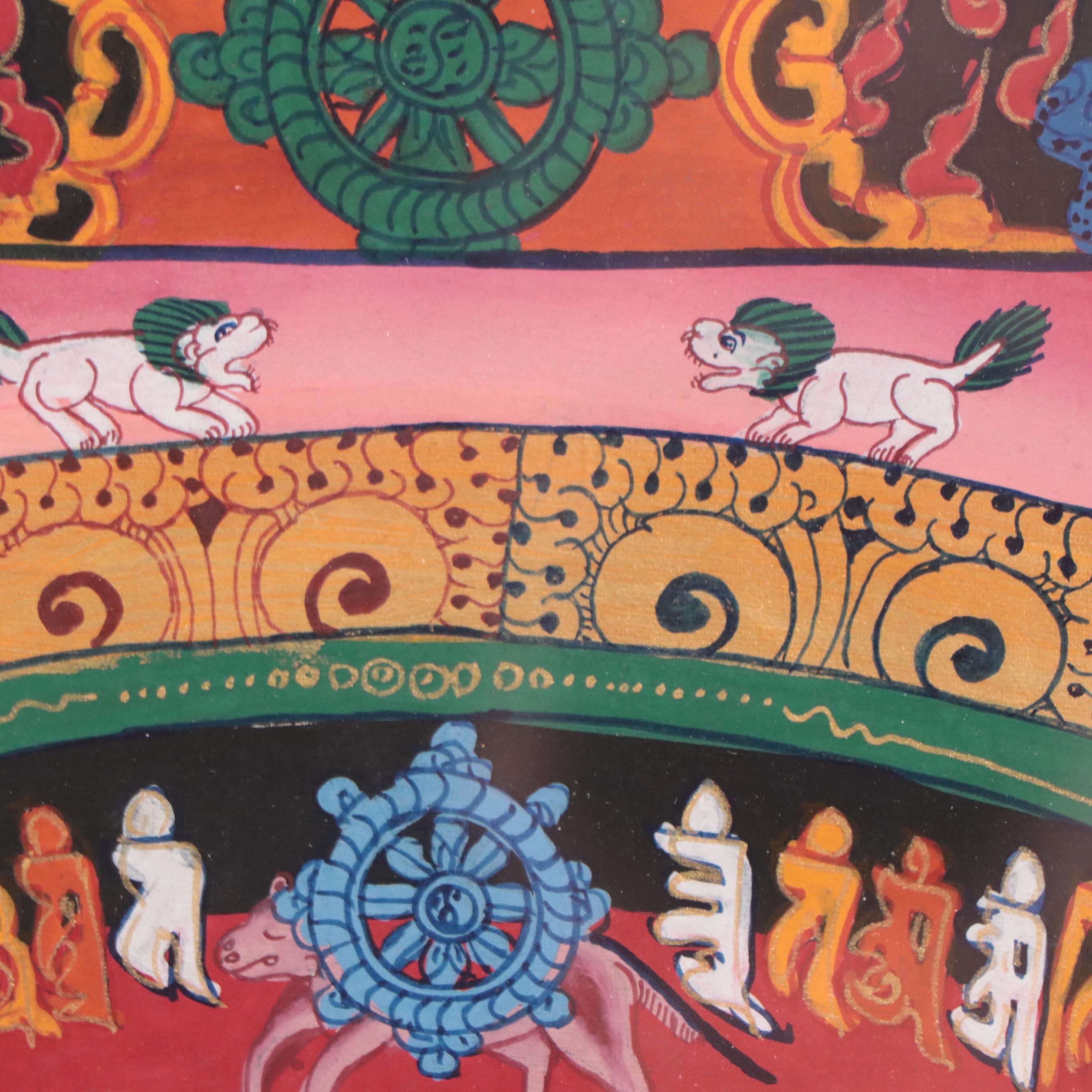 Tibetan Buddhist Mandala Thangka Painting