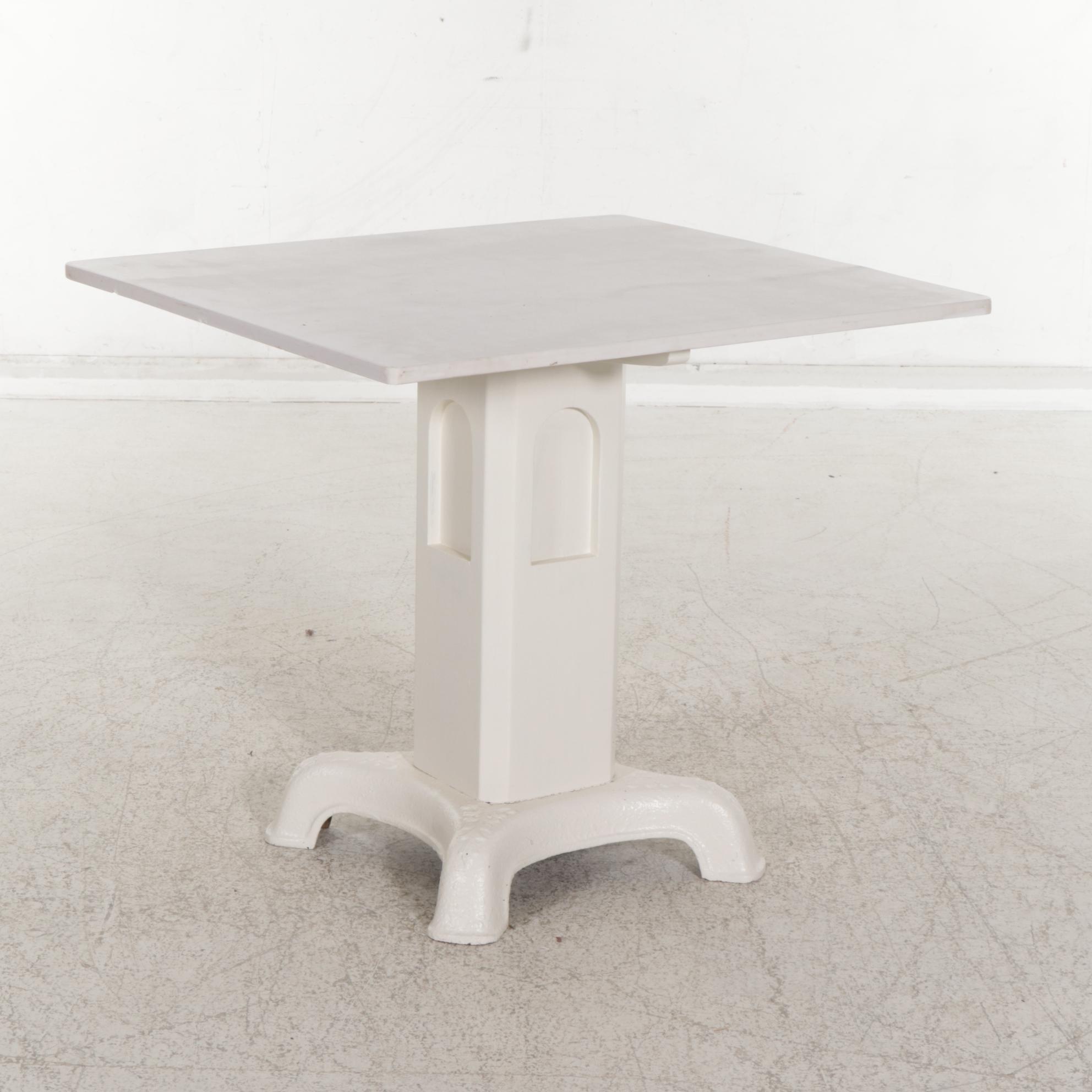 Bistro Table and Bent Wire Chairs, Mid to Late 20th Century