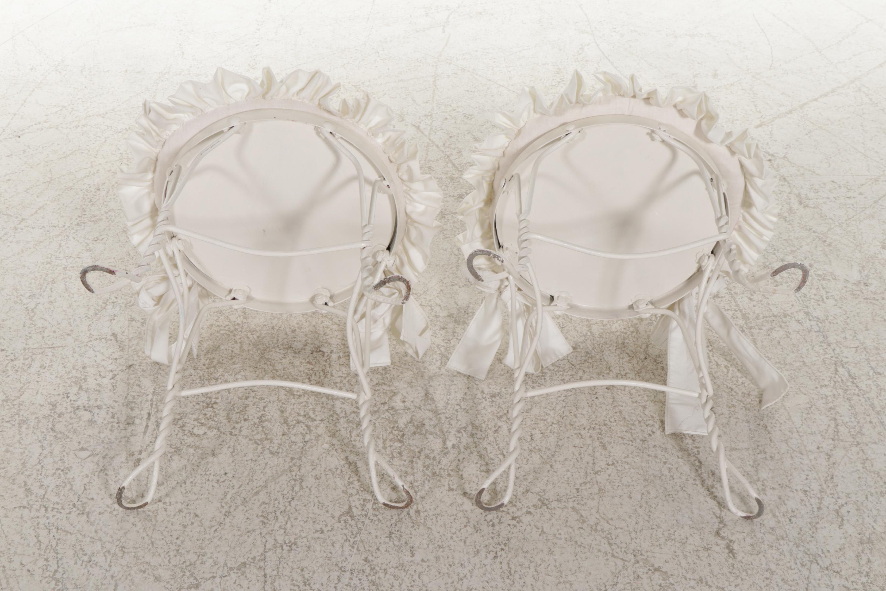 Bistro Table and Bent Wire Chairs, Mid to Late 20th Century