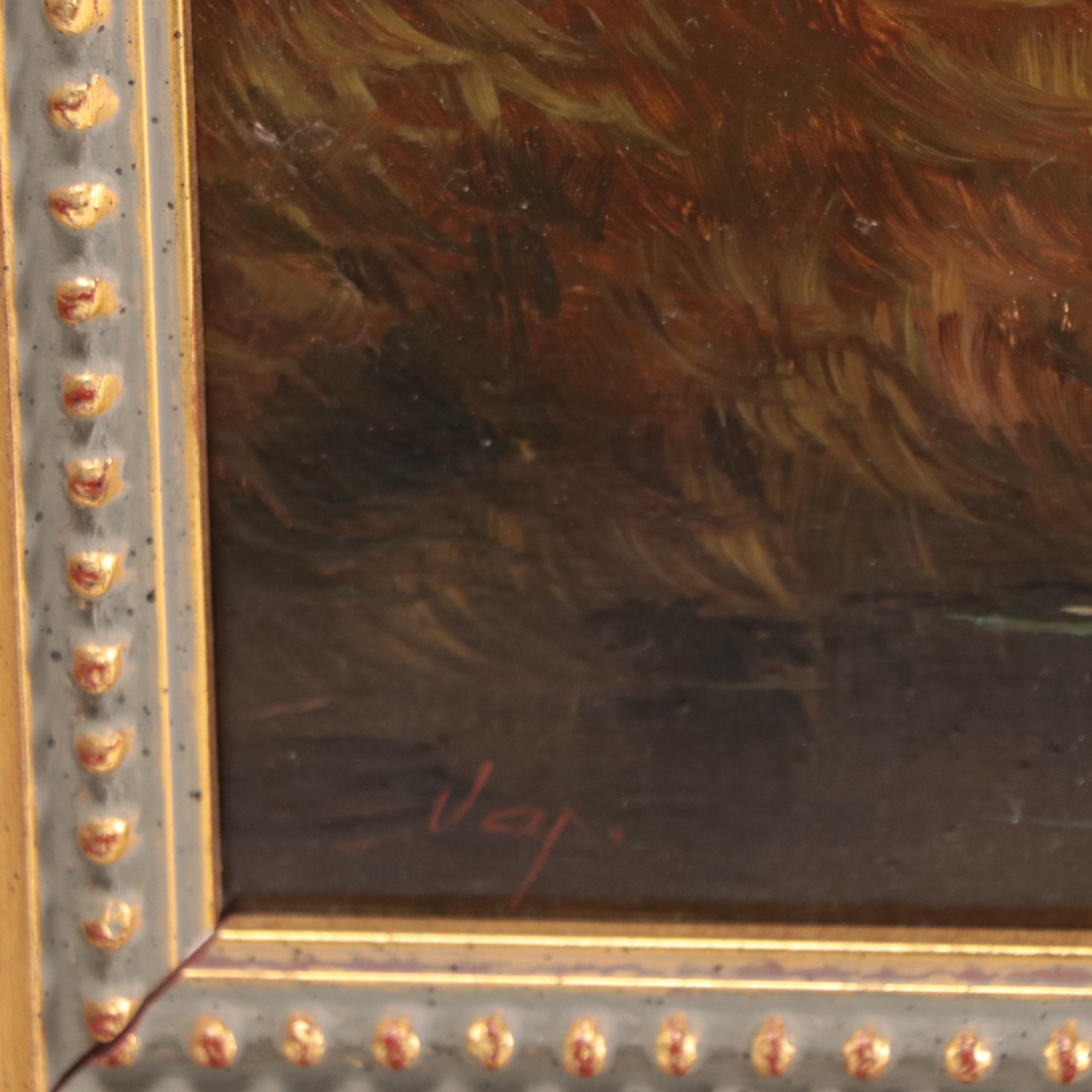 Oil Painting of a Fox Hunting Scene