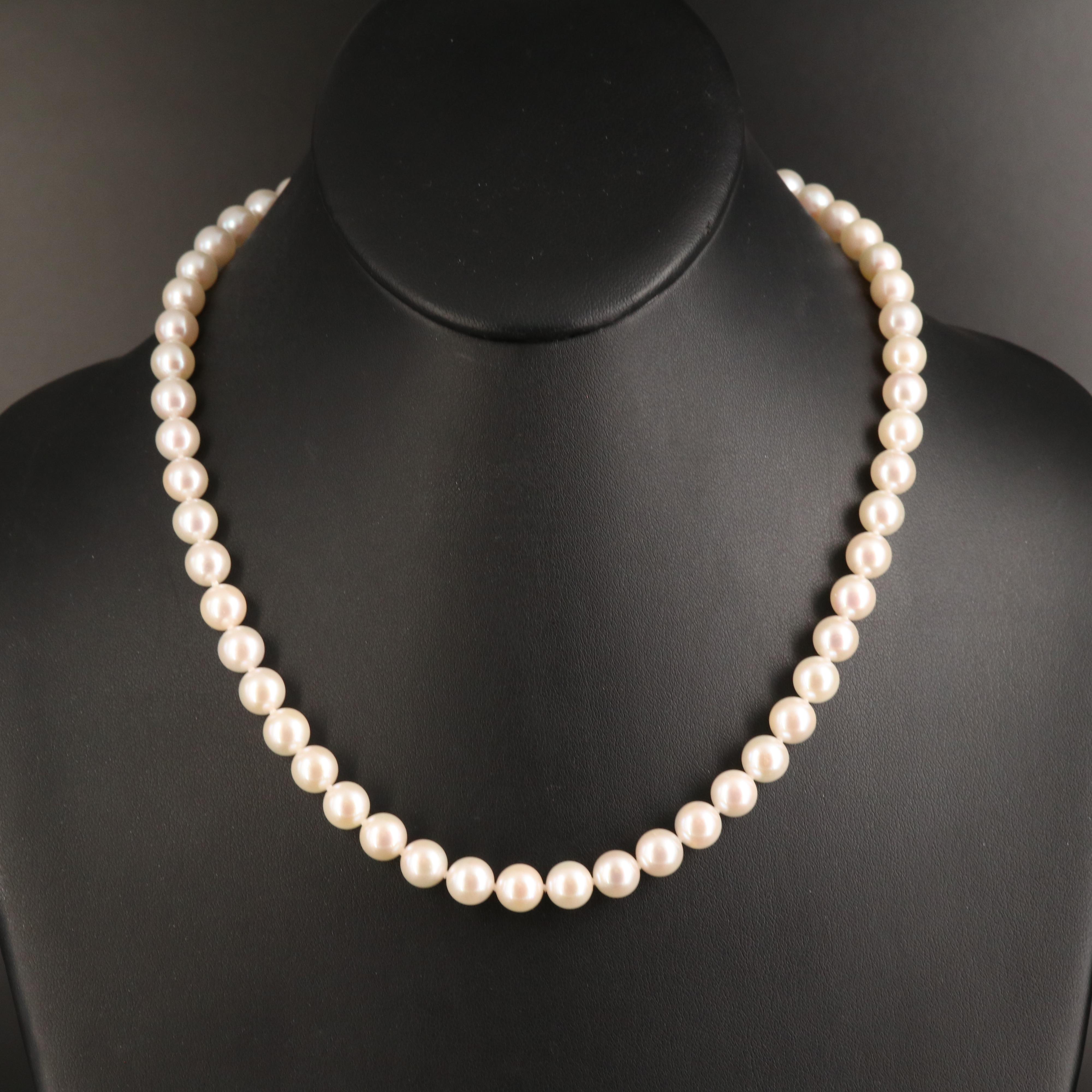 Blue Lagoon by Mikimoto Pearl Necklace with 14K Clasp