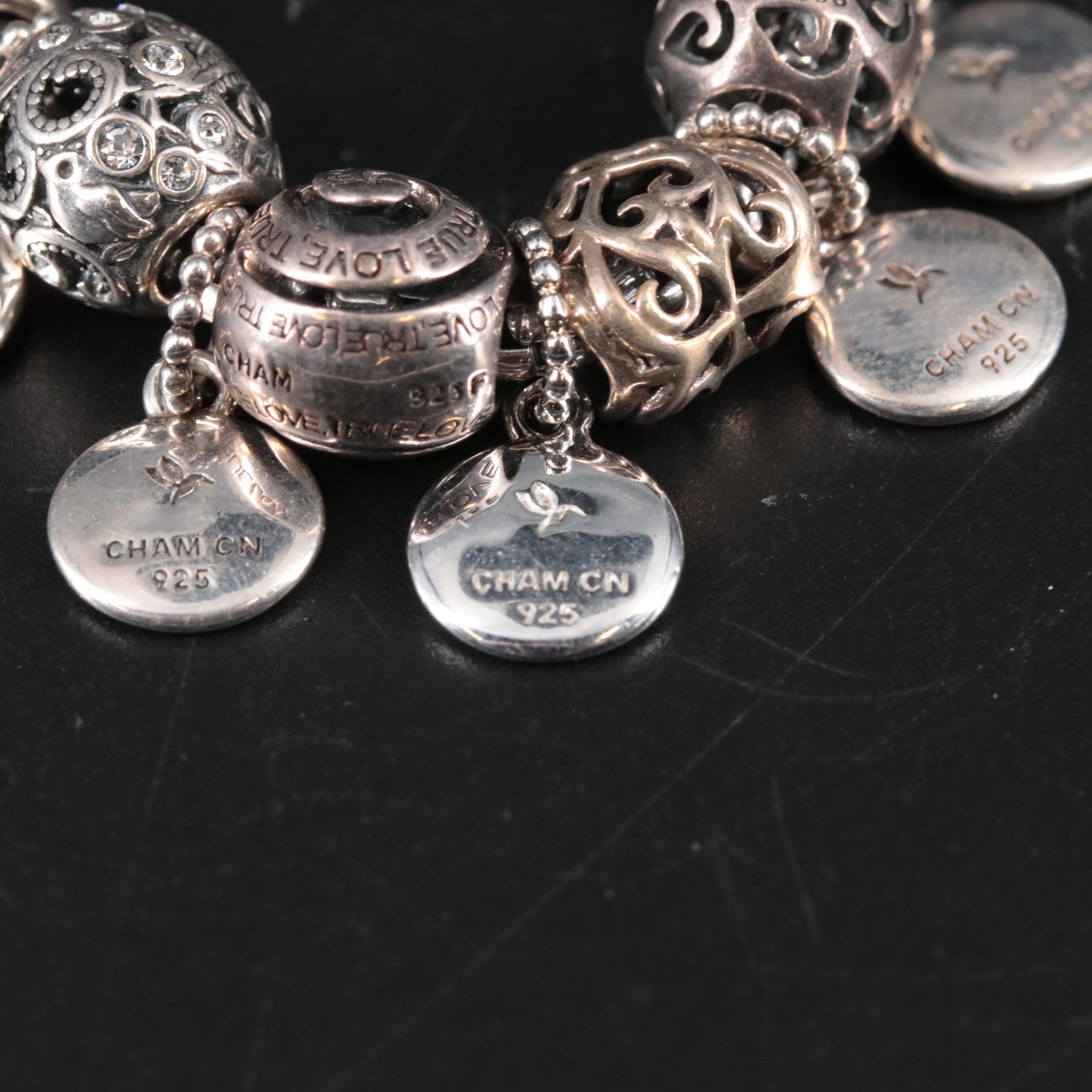 Sterling Bracelet Featuring Bride Themed Charms