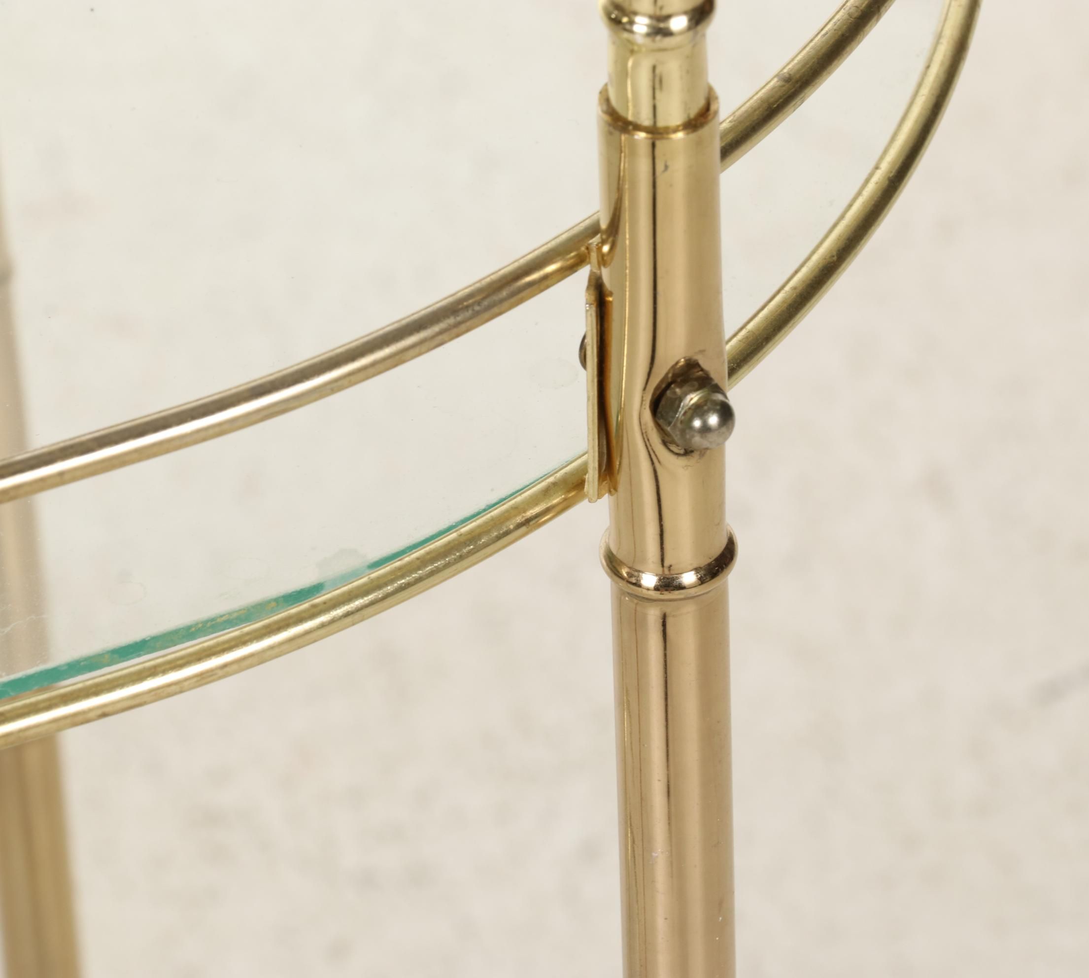 Faux Bamboo Style Metal Frame Glass Top Bar Cart, 21st Century