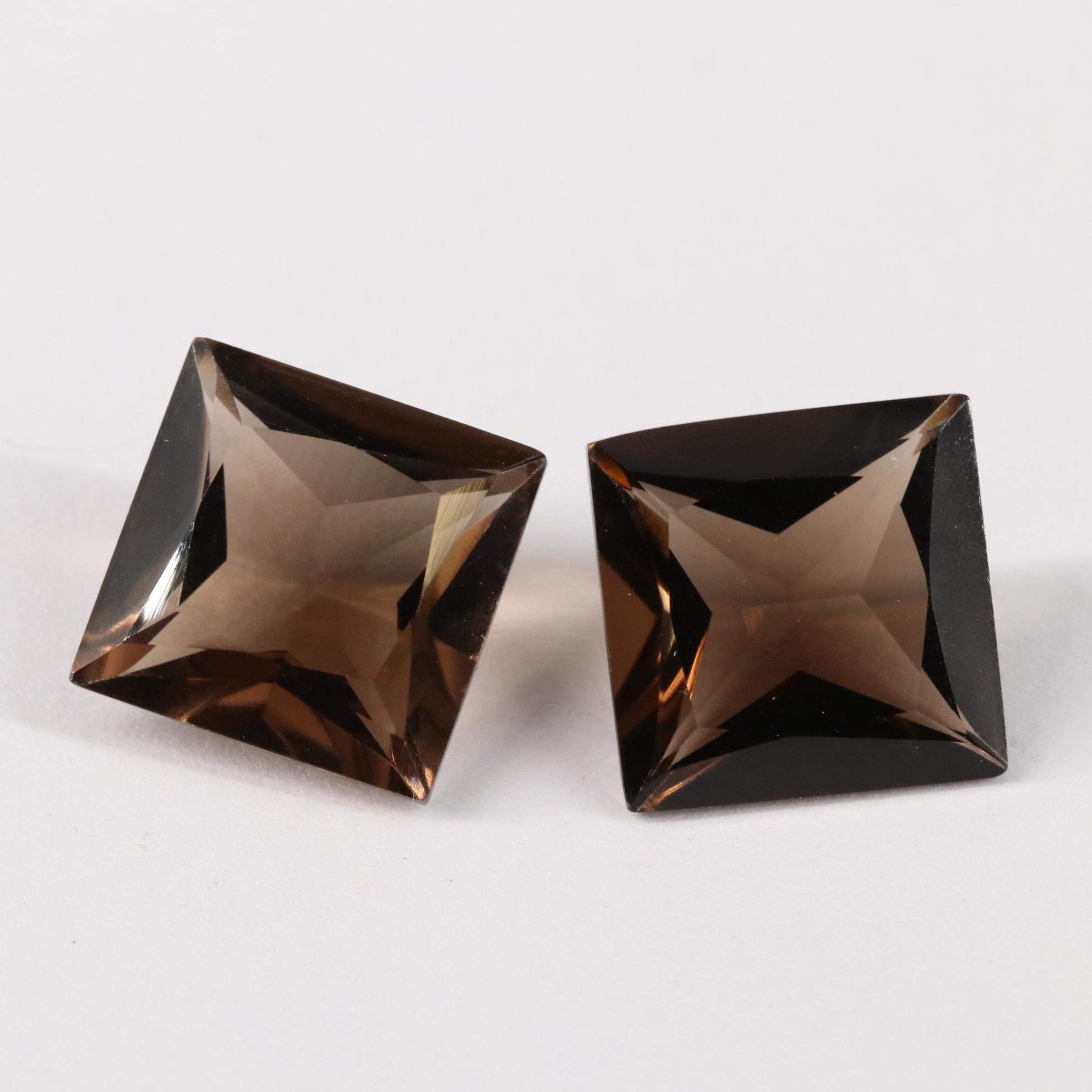 Loose 12.42 CTW Smoky Quartz Stones