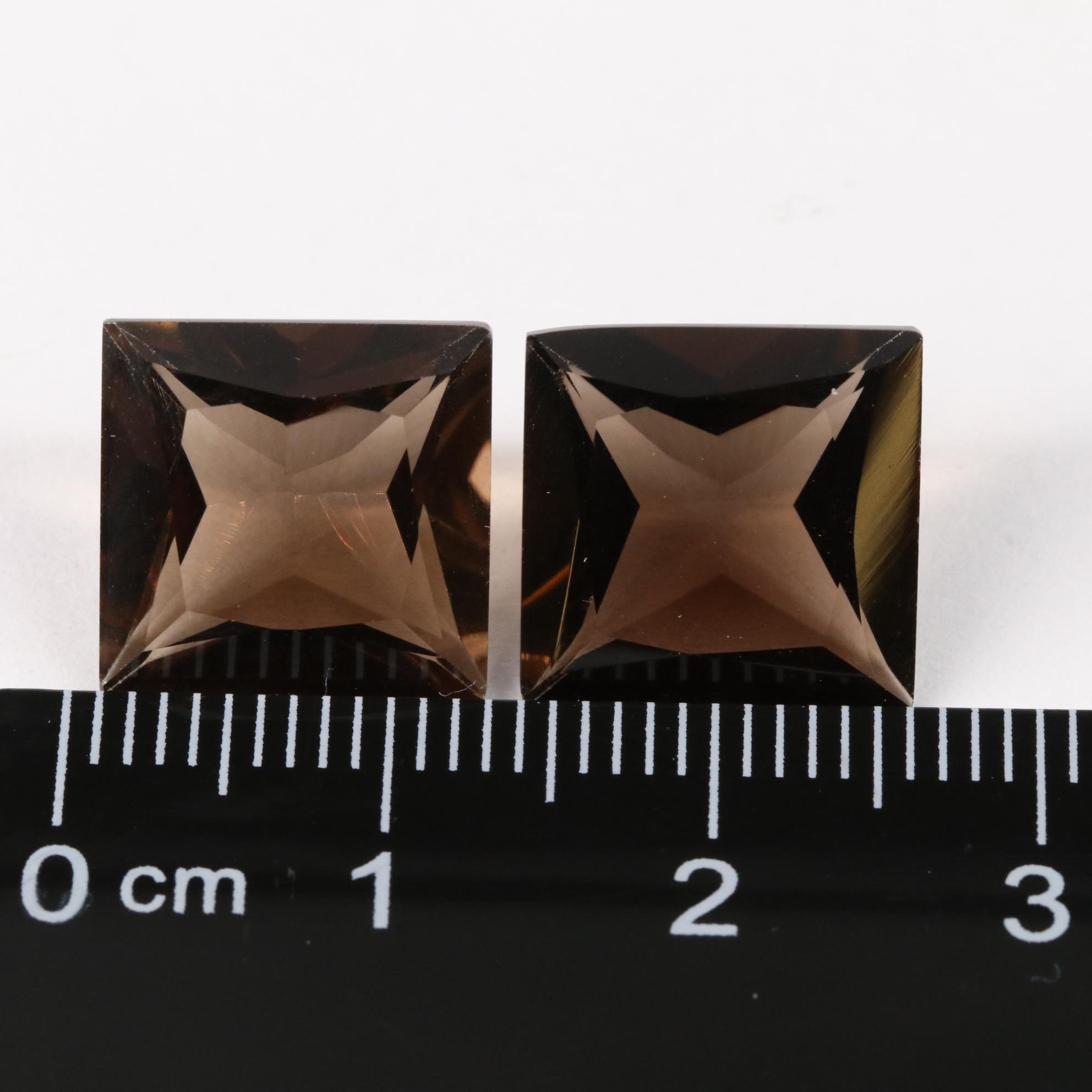 Loose 12.42 CTW Smoky Quartz Stones