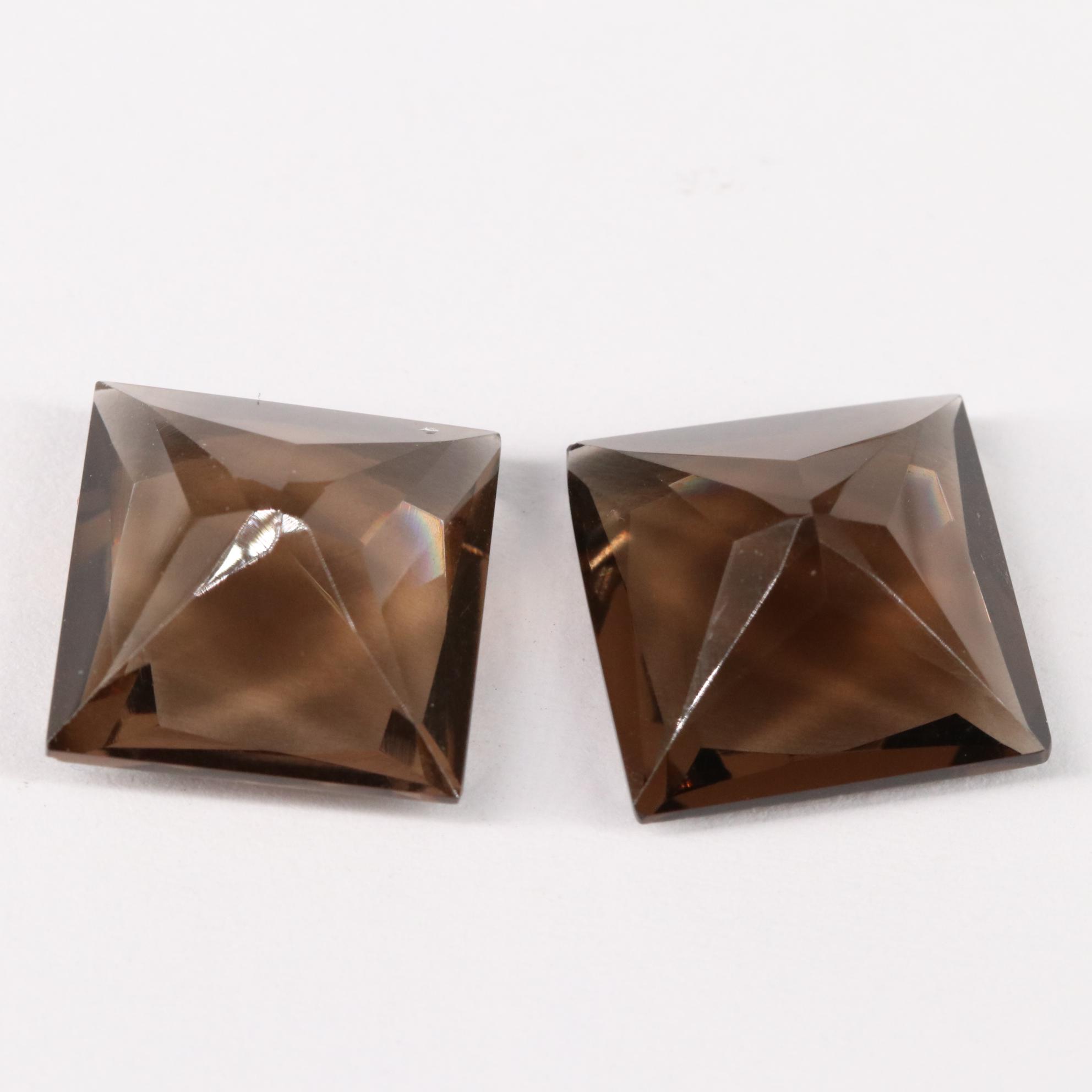 Loose 12.42 CTW Smoky Quartz Stones