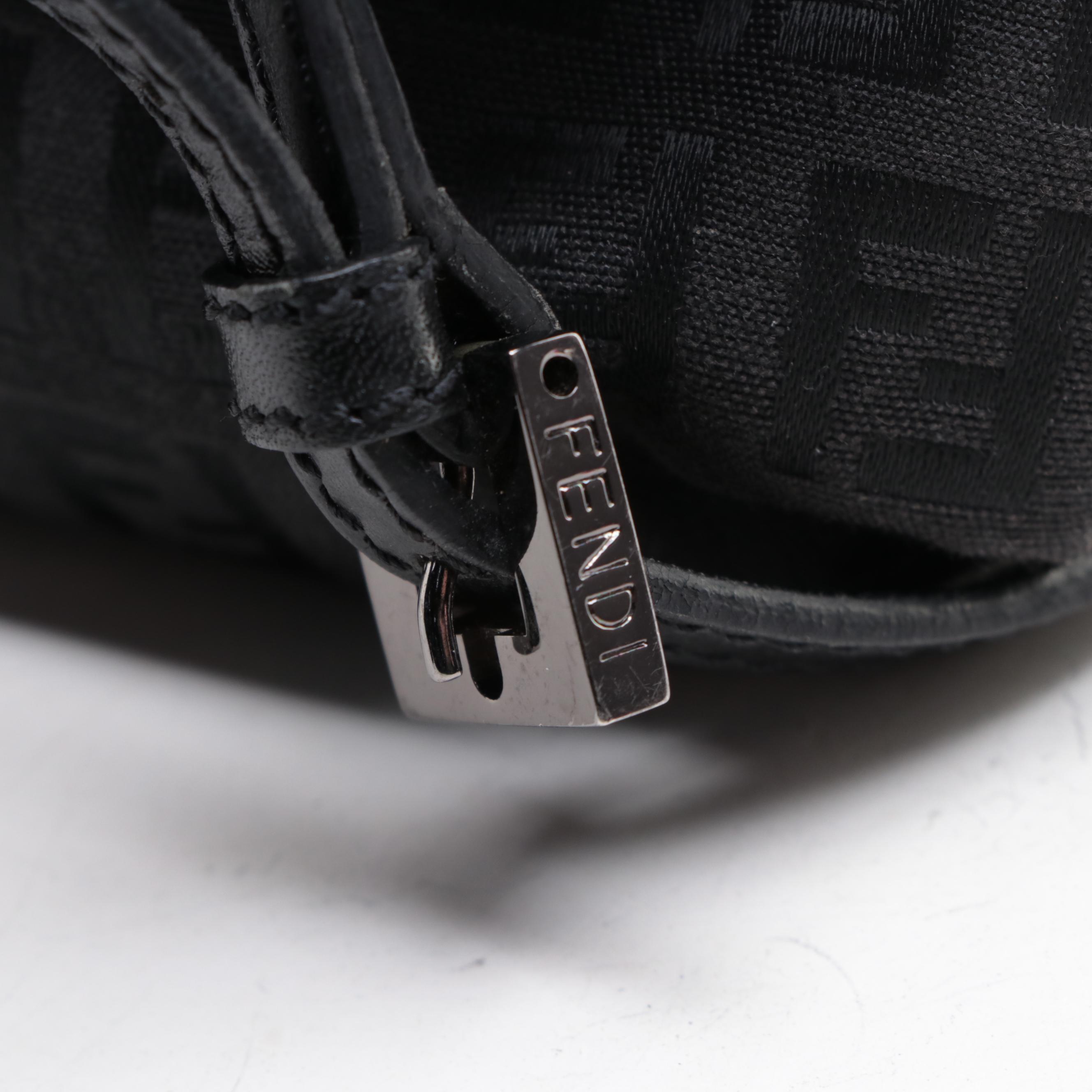 Fendi Front-Flap Crossbody Bag in Zucca Canvas and Leather