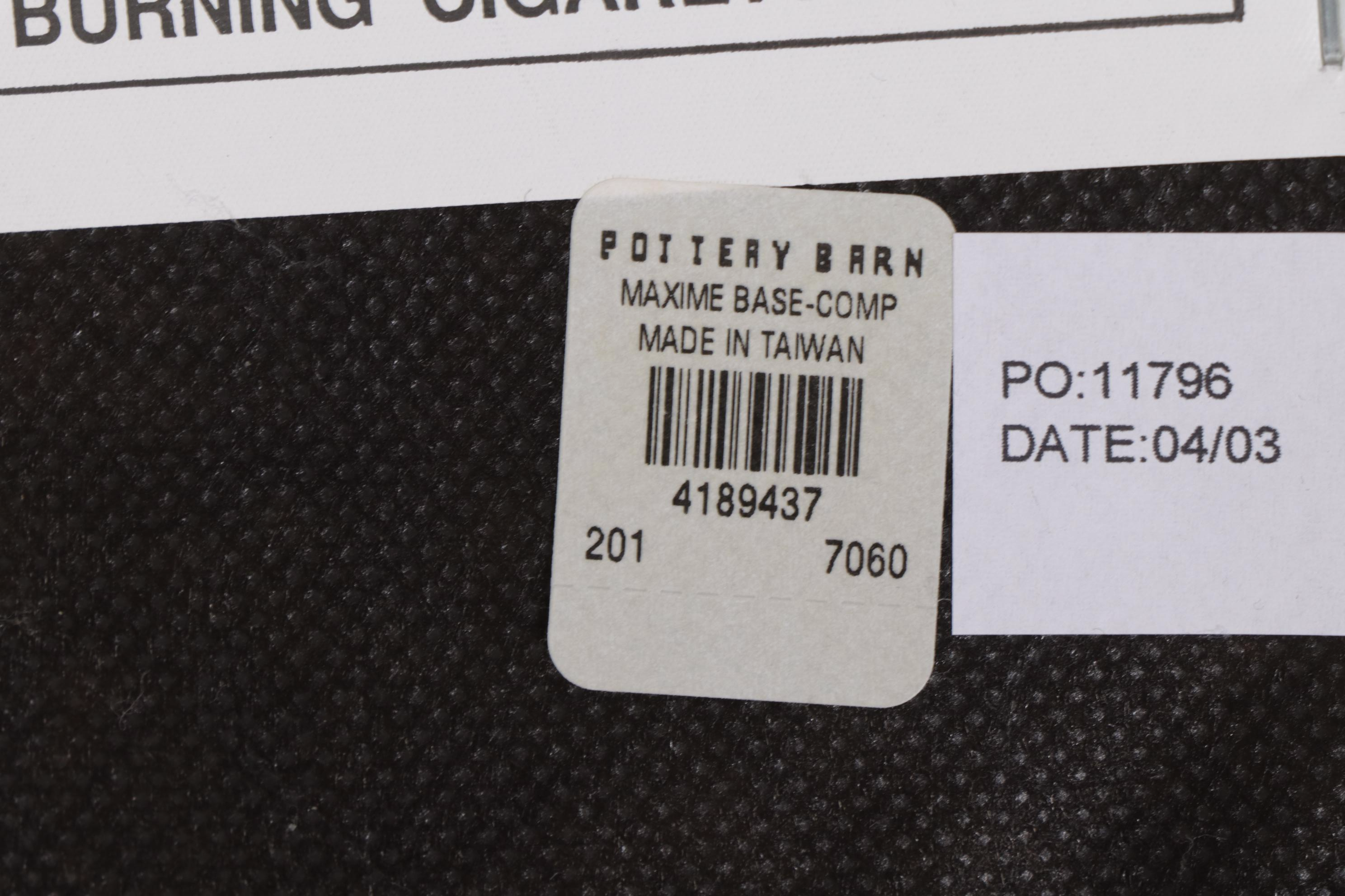 Wicker Loveseat, Armchairs and Rocker with Pottery Barn Footstools, 21st Century